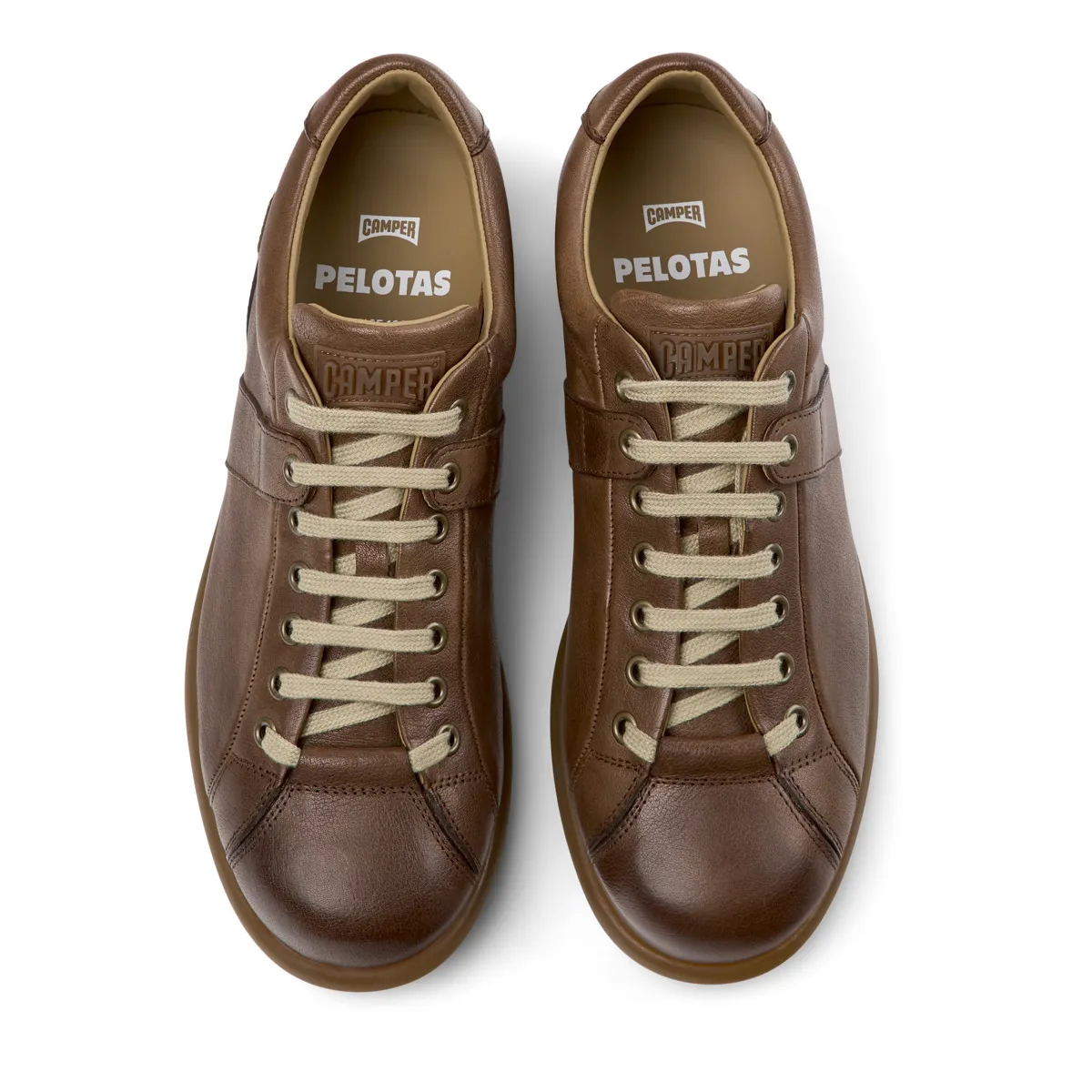 Brauner Leder-Sneaker Pelotas Ariel