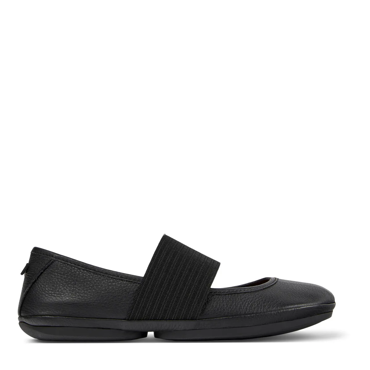 Schwarze Ballerinas mit elastischem Riemen