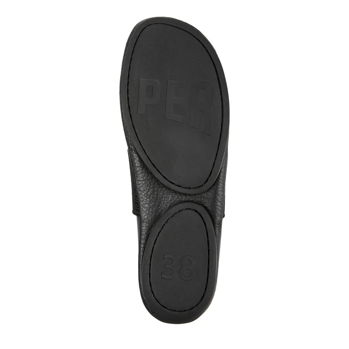 Schwarze Ballerinas mit elastischem Riemen