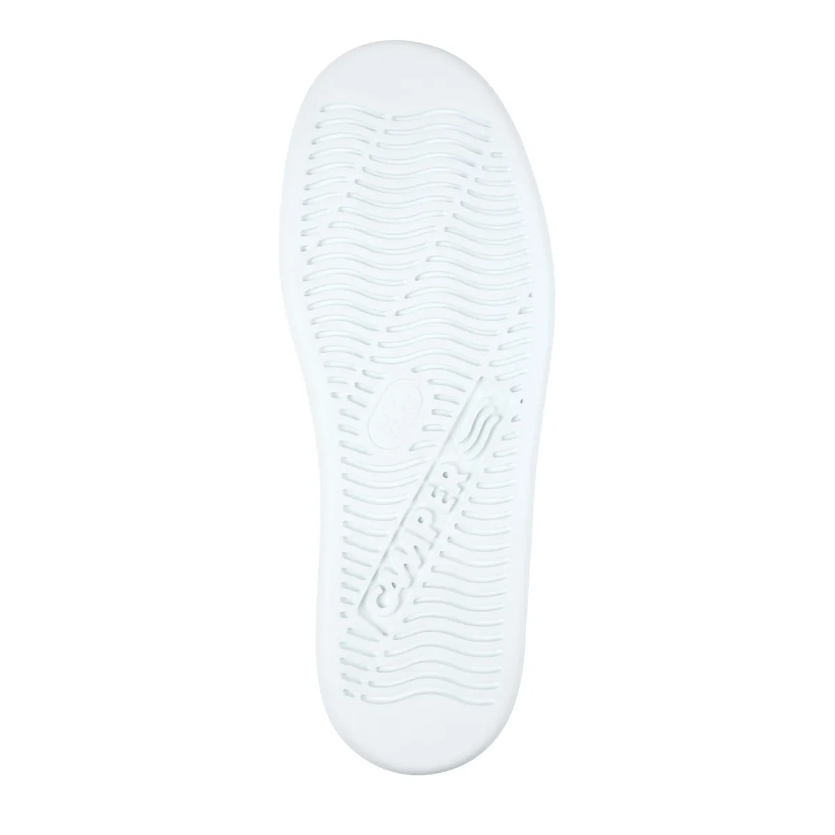 Weißer Leder Low-Top Sneaker
