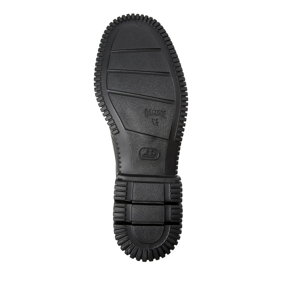 Schwarzer Derby-Schuh aus Leder mit Profilsohle