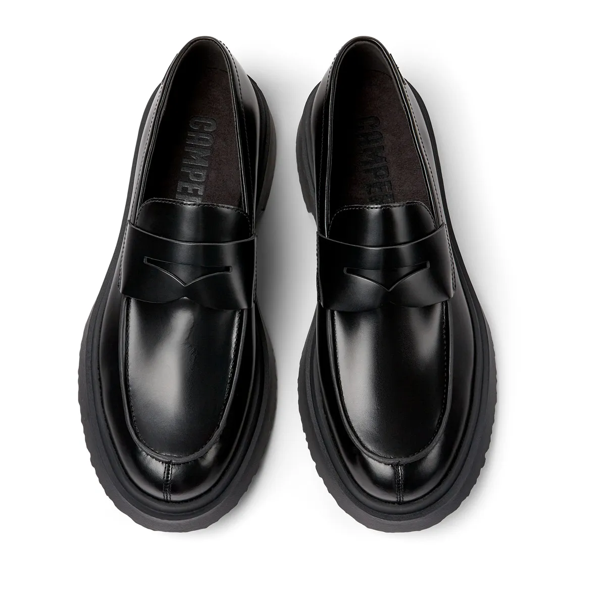 Klassische Schwarze Leder Penny Loafer