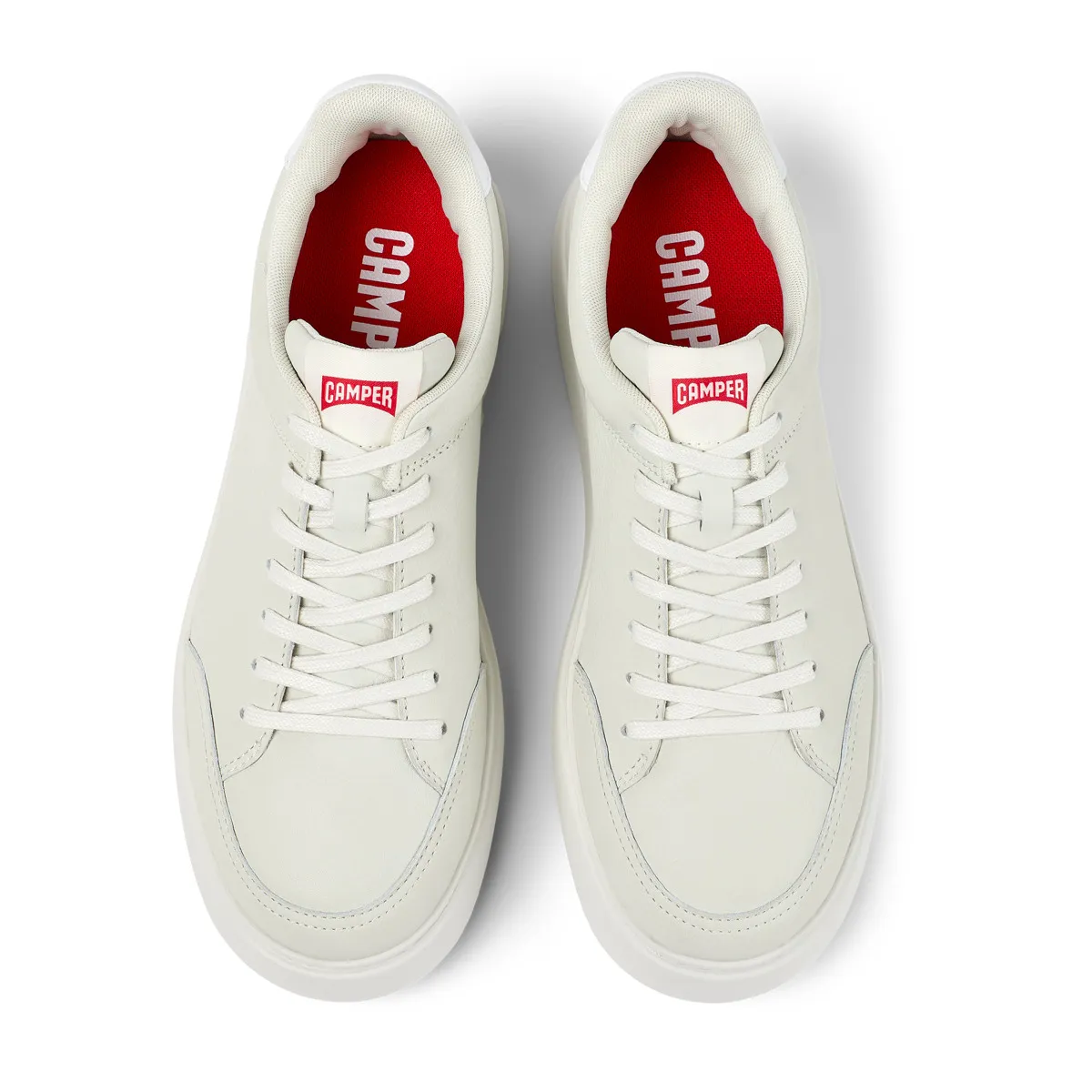 Damen Off-White Leder Low-Top Sneaker