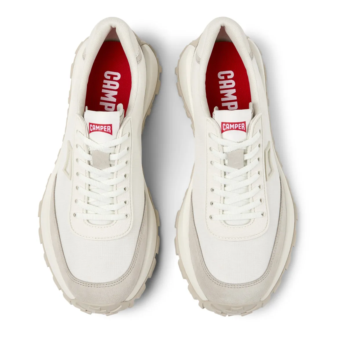 Weißer Low-Top Trail Lauf Sneaker