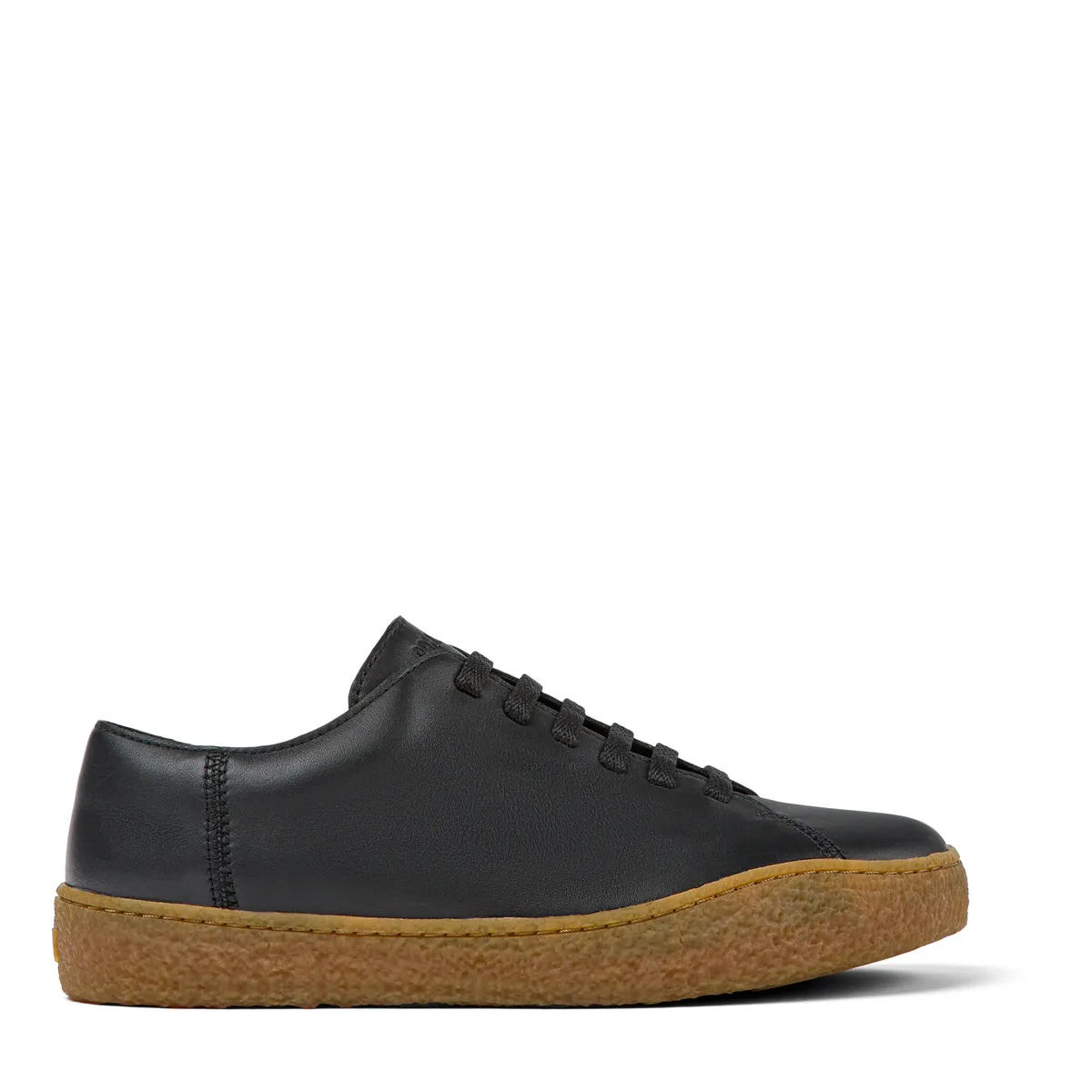 Schwarzer Leder Low-Top Sneaker