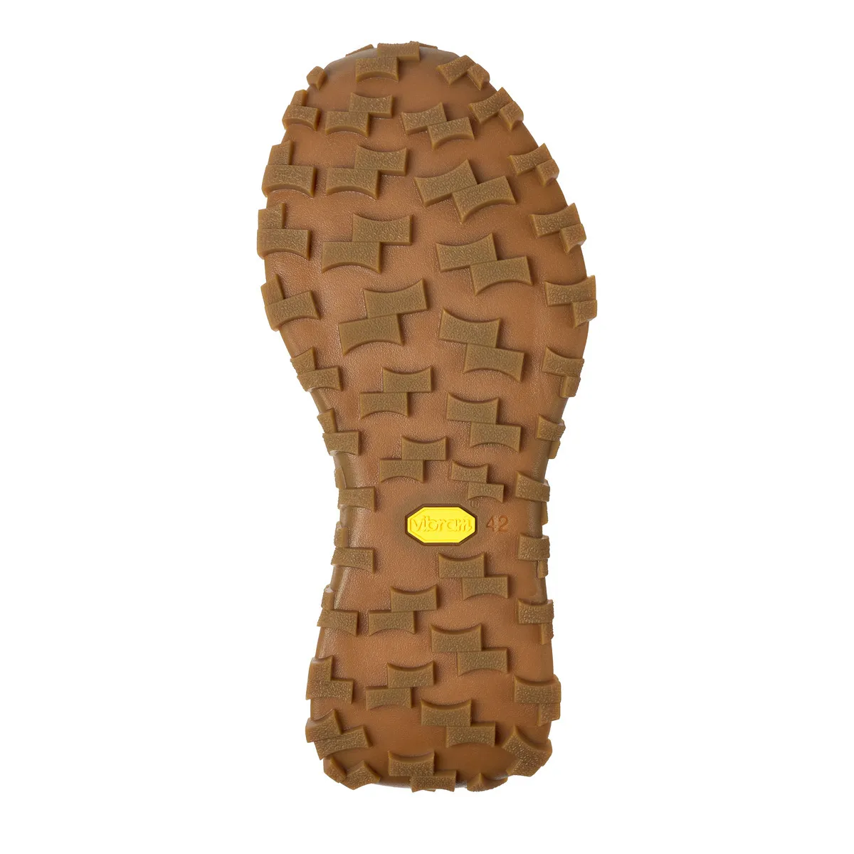 Creme-farbener Trail-Laufschuh aus Leder