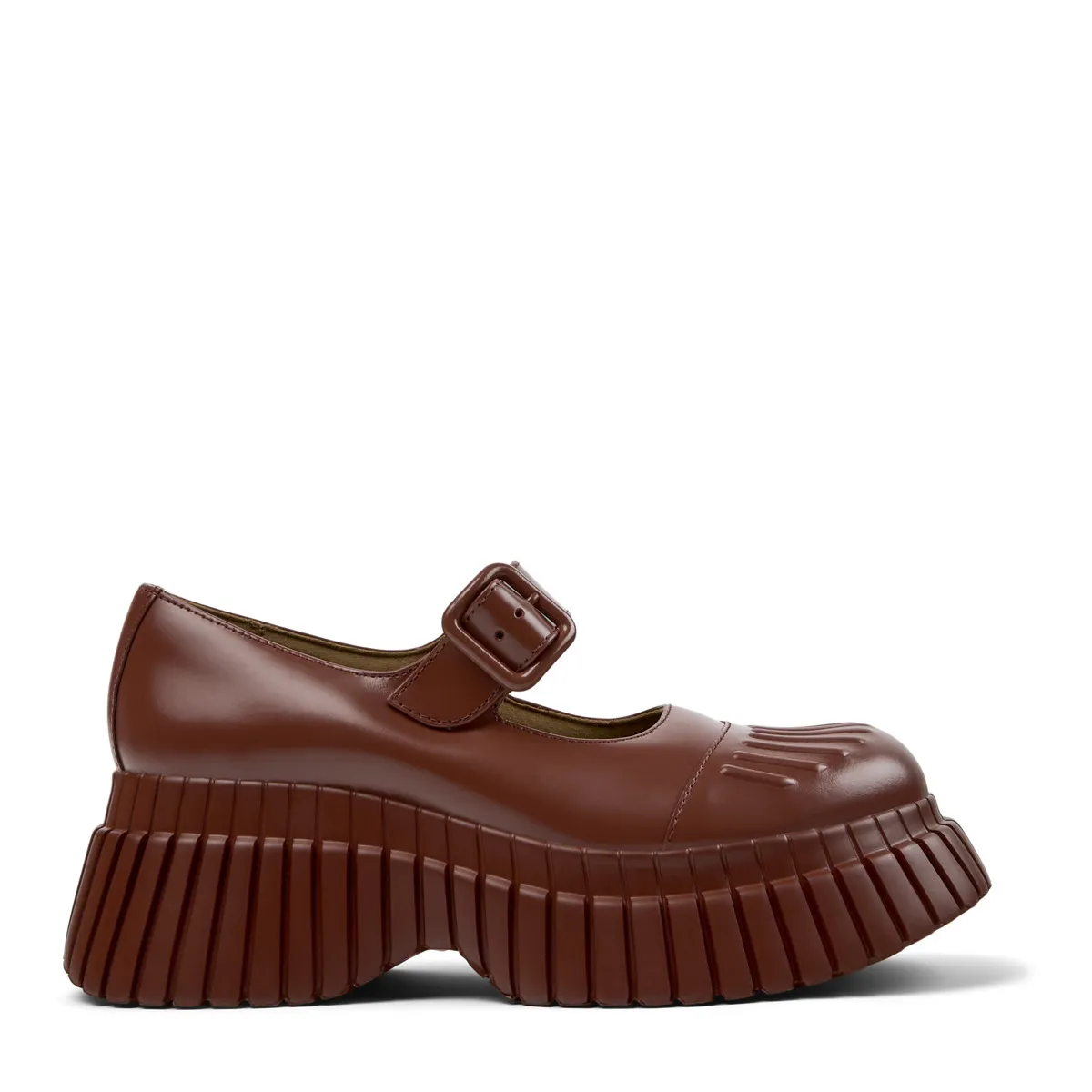 Klobige Mary Jane Ballerinas mit Plateau