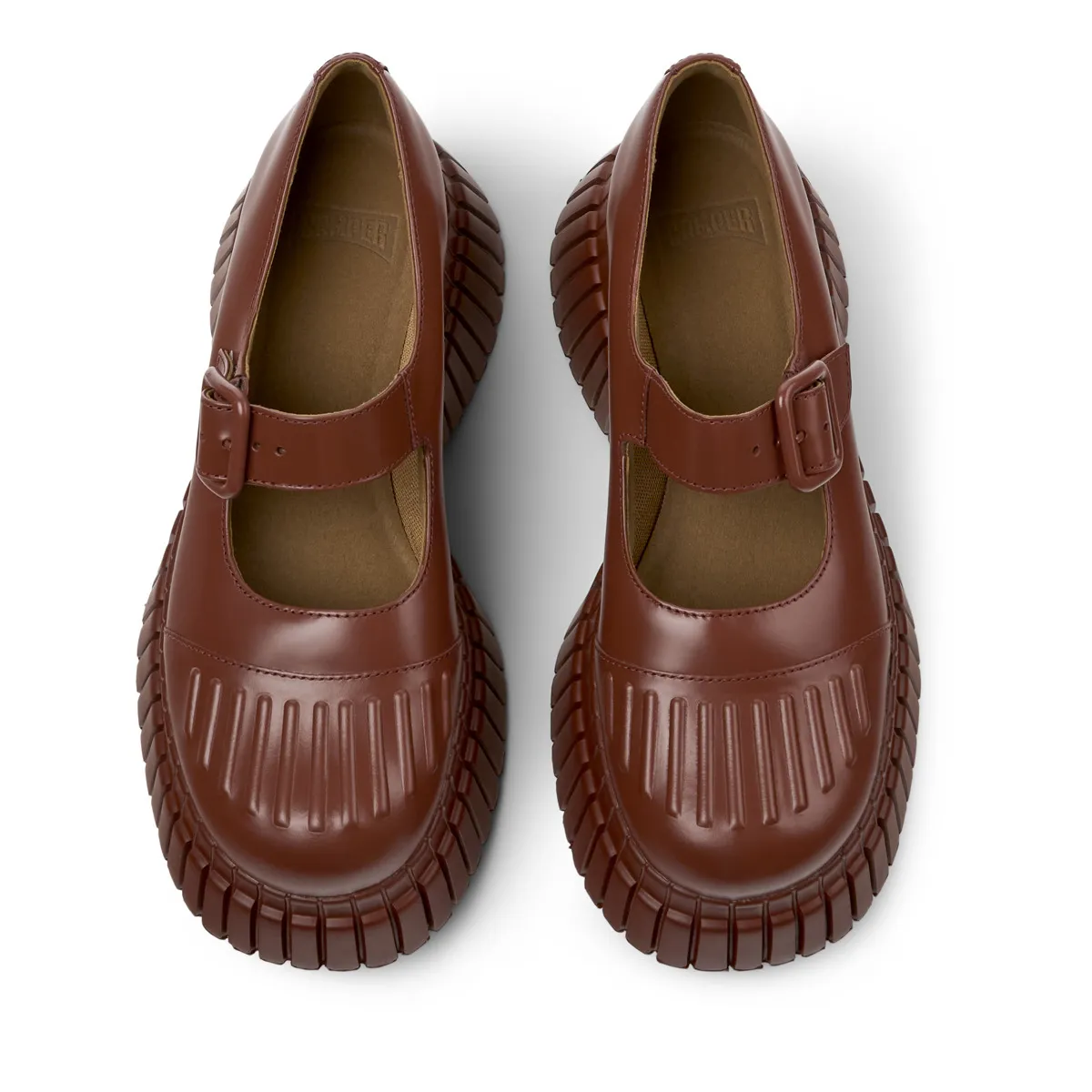 Klobige Mary Jane Ballerinas mit Plateau