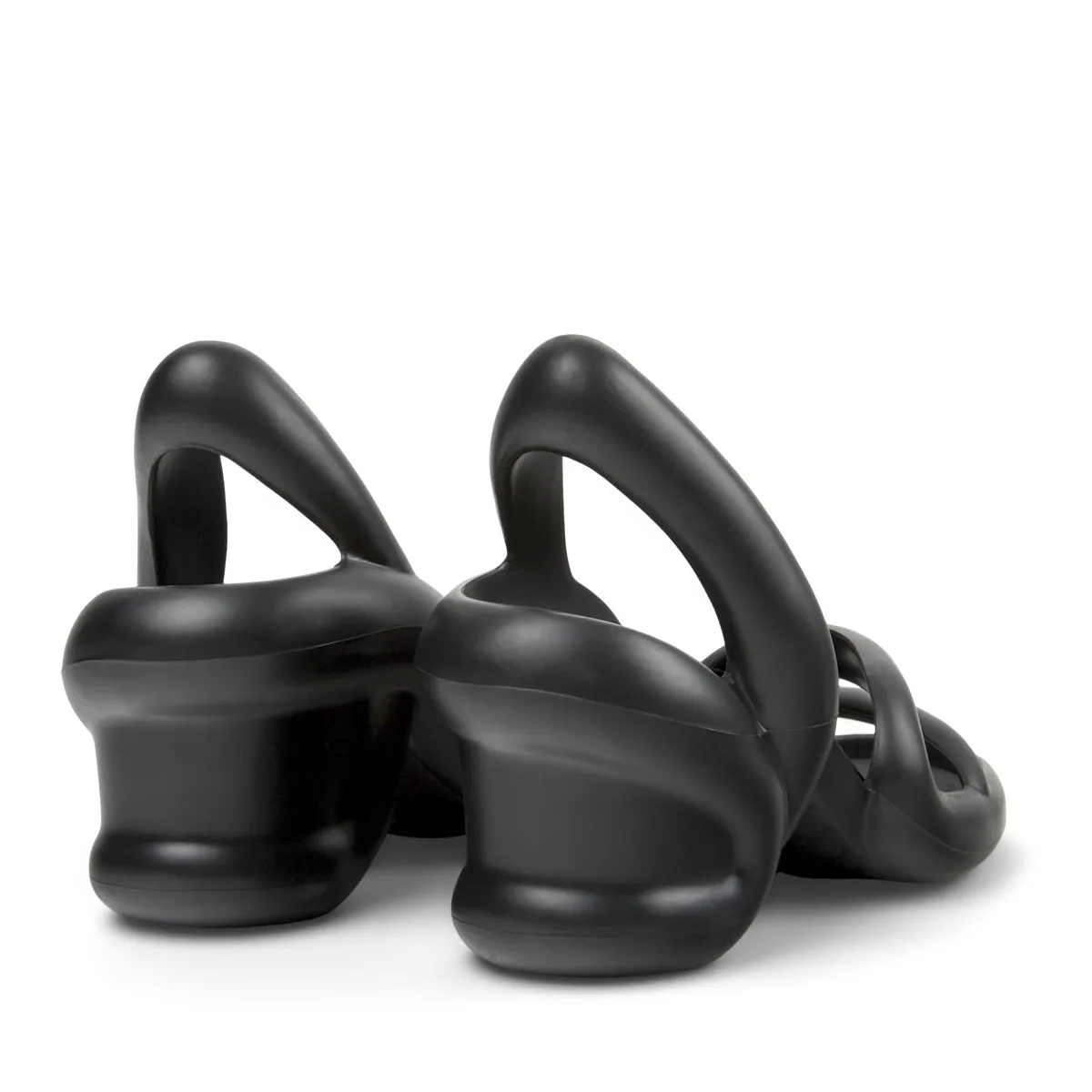 Sandalette mit skulpturalem Absatz