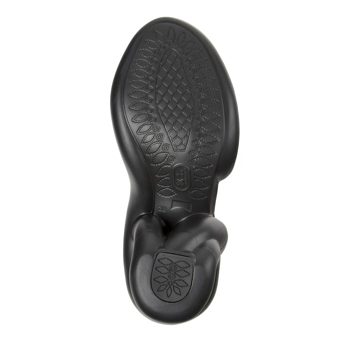 Sandalette mit skulpturalem Absatz