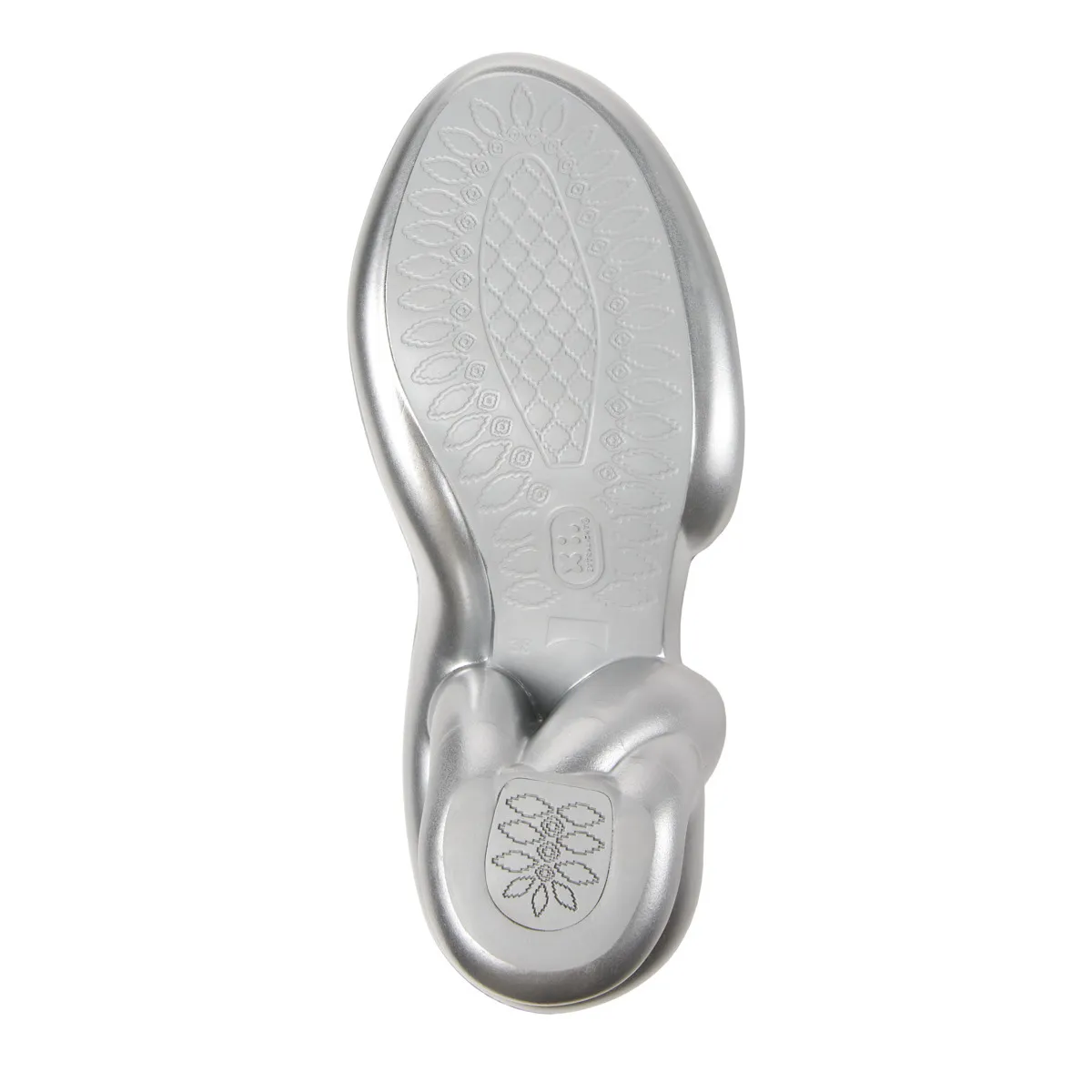 Sandalette mit skulpturalem Absatz