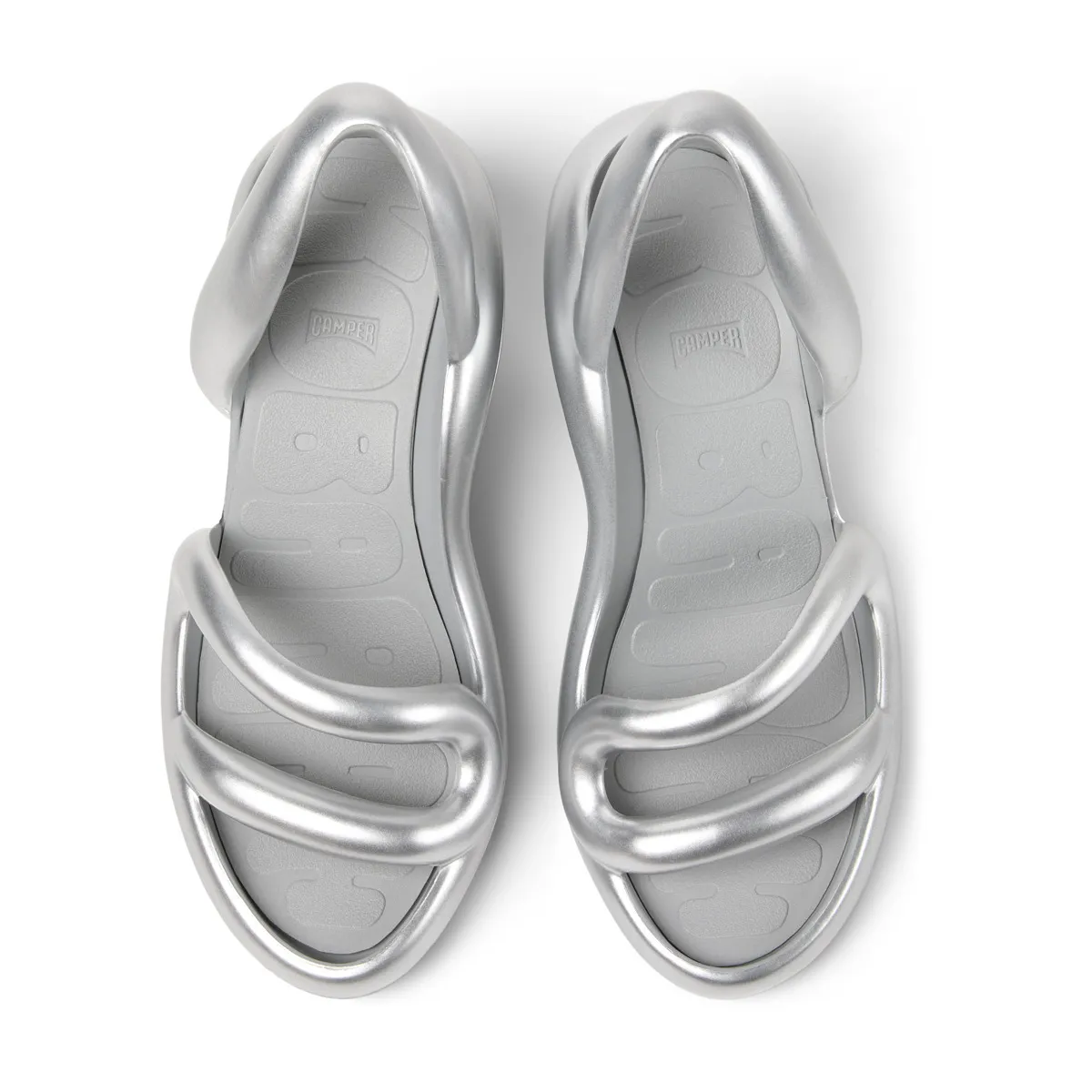 Sandalette mit skulpturalem Absatz