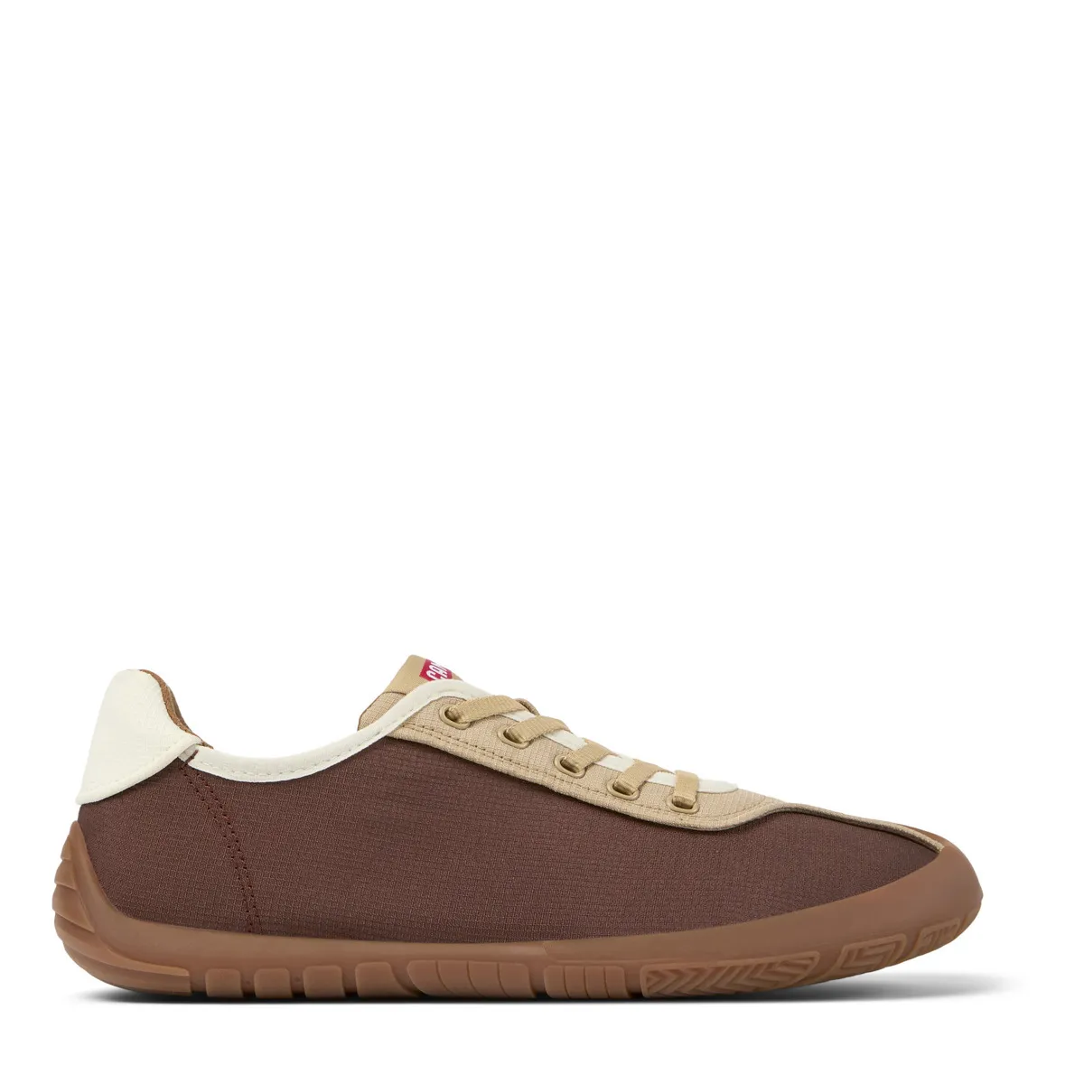 Ergonomischer brauner, lässiger Low-Top-Sneaker