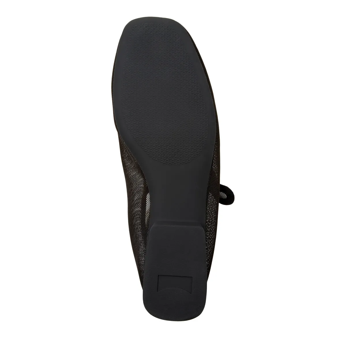Schwarze Mary Jane Ballerinas aus Mesh