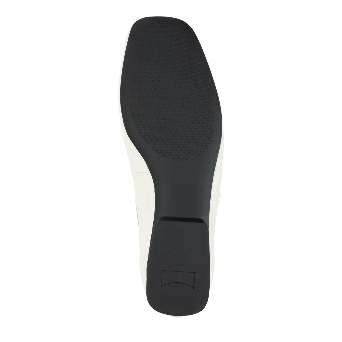 Elegante ivoryfarbene Mary Jane Ballerinas aus Leder
