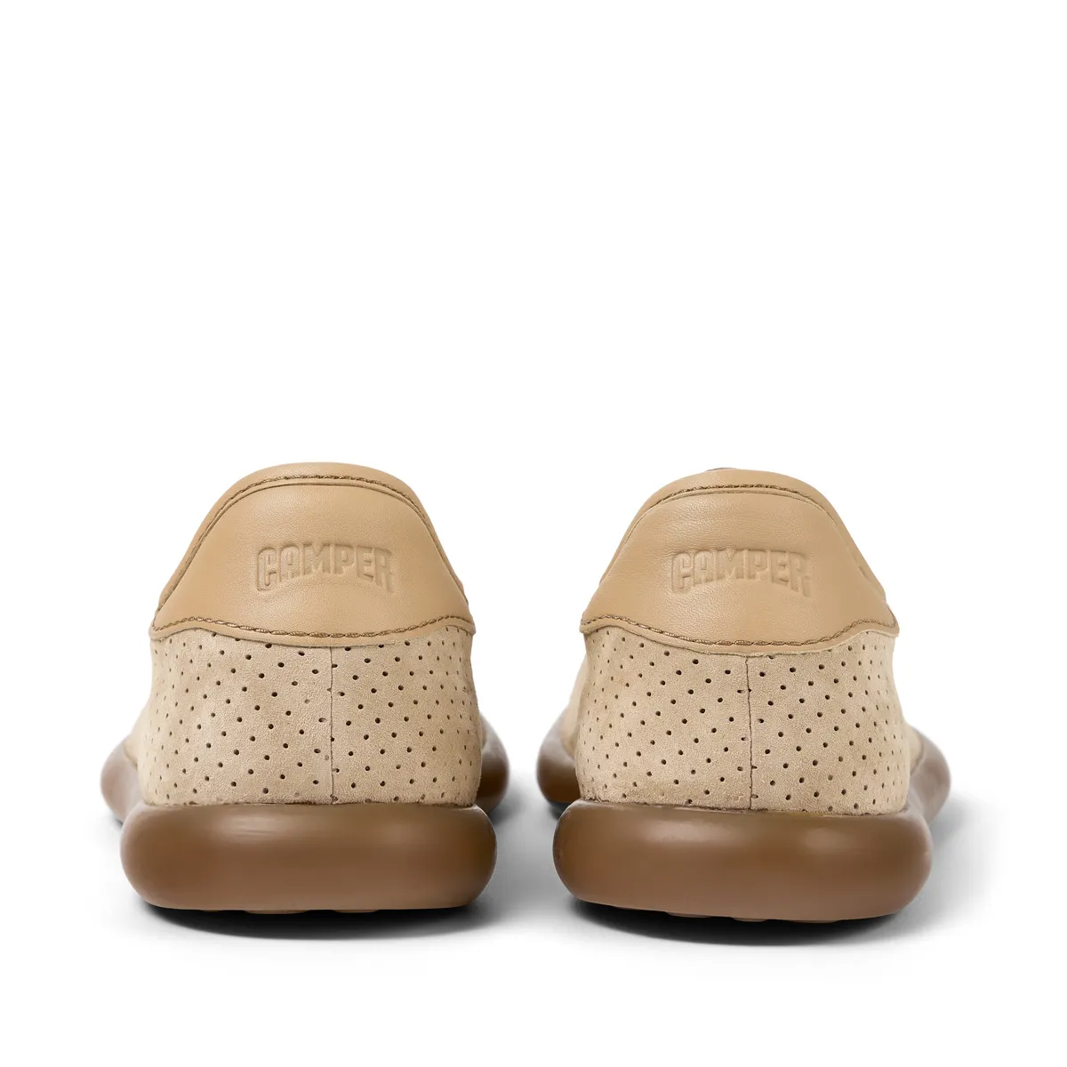 Beige perforierter Damen-Sneaker