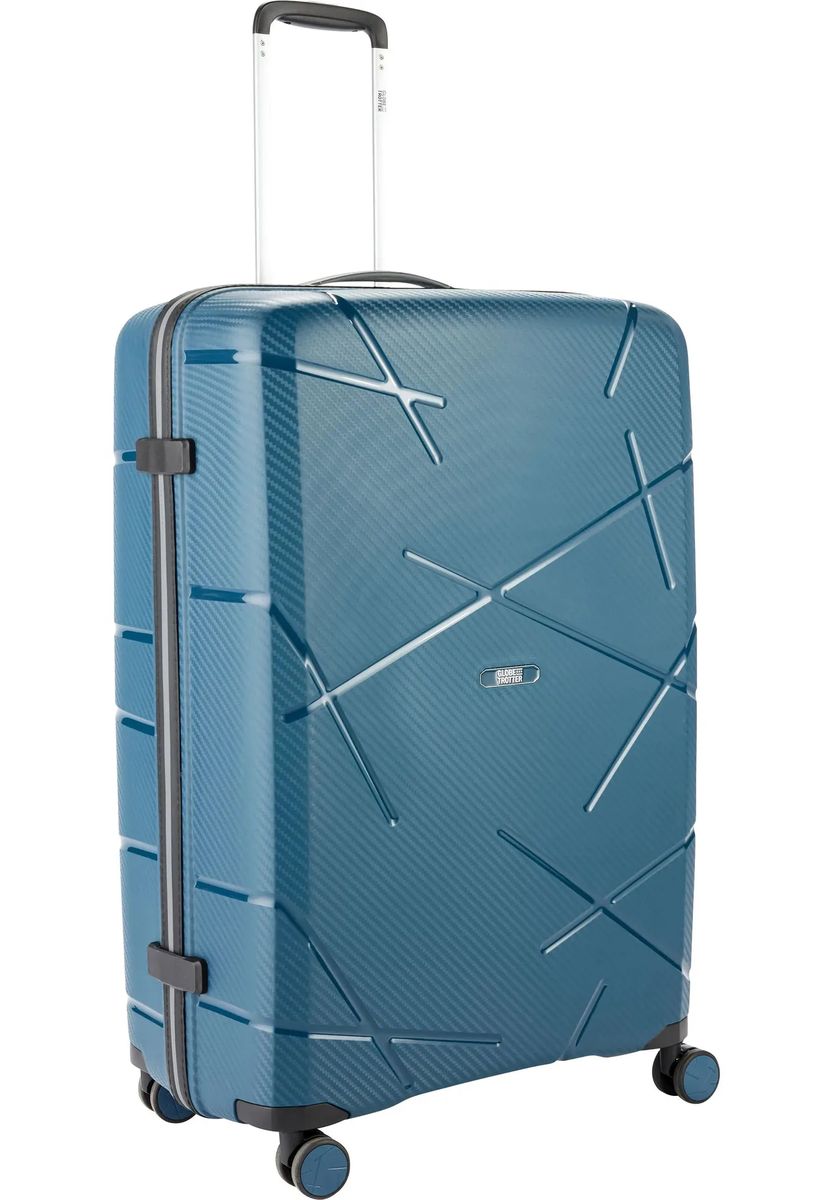 GLOBETROTTER 4-Doppelrollen-Trolley, Hartschale, TSA-Schloss, blau, 78