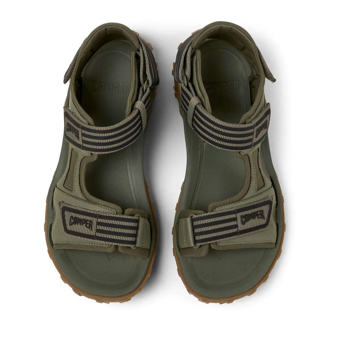 Olivgrüne, sportliche Wandersandalen