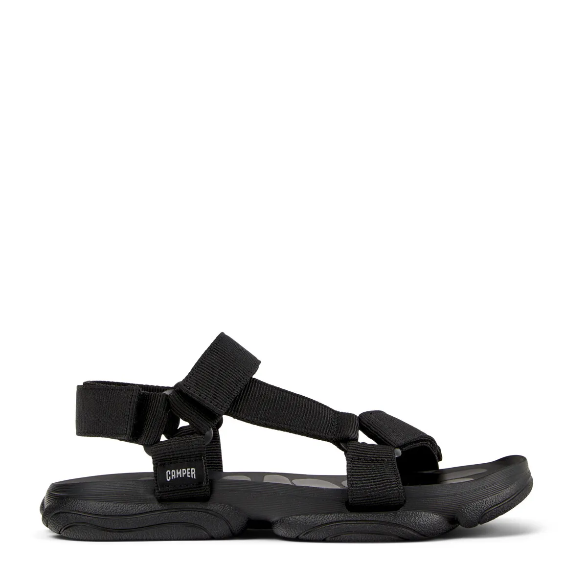 Karst Sandale Schwarze Recycelte PET Riemen