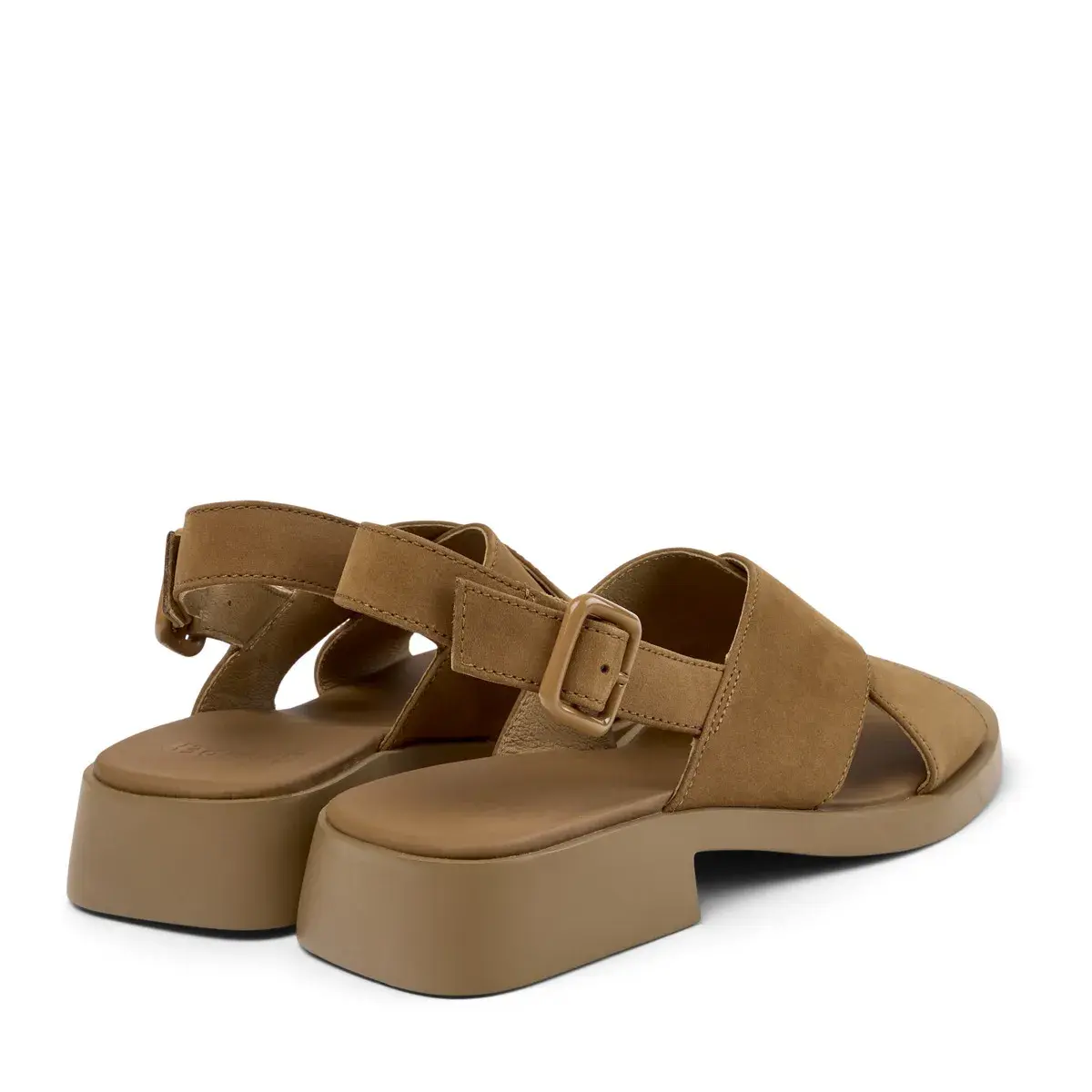 Leder-Slingback-Sandalen mit gekreuzten Riemen