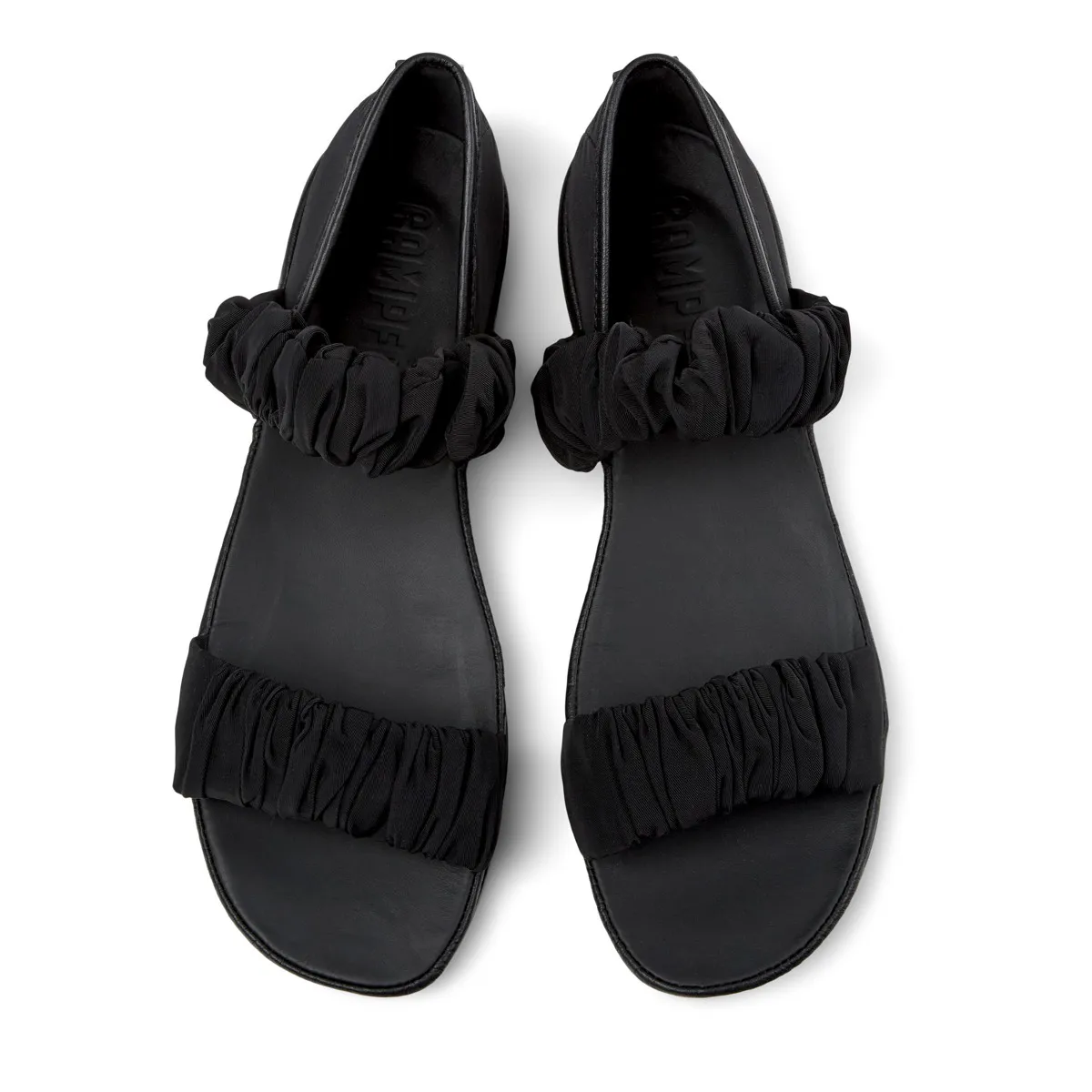 Sandalen mit gerafften Riemen