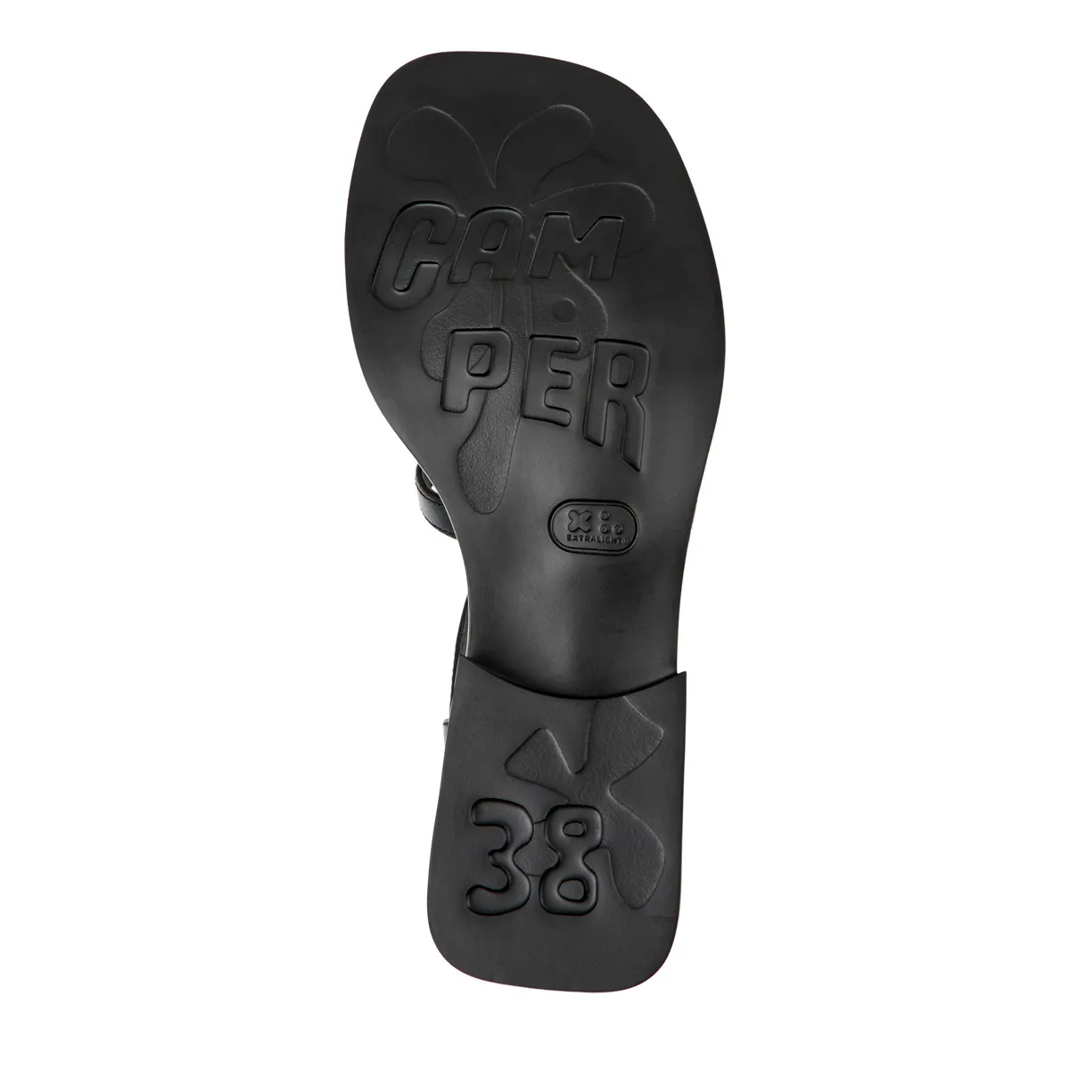 Schwarze T-Riemen-Sandalen aus Leder mit Schleifen