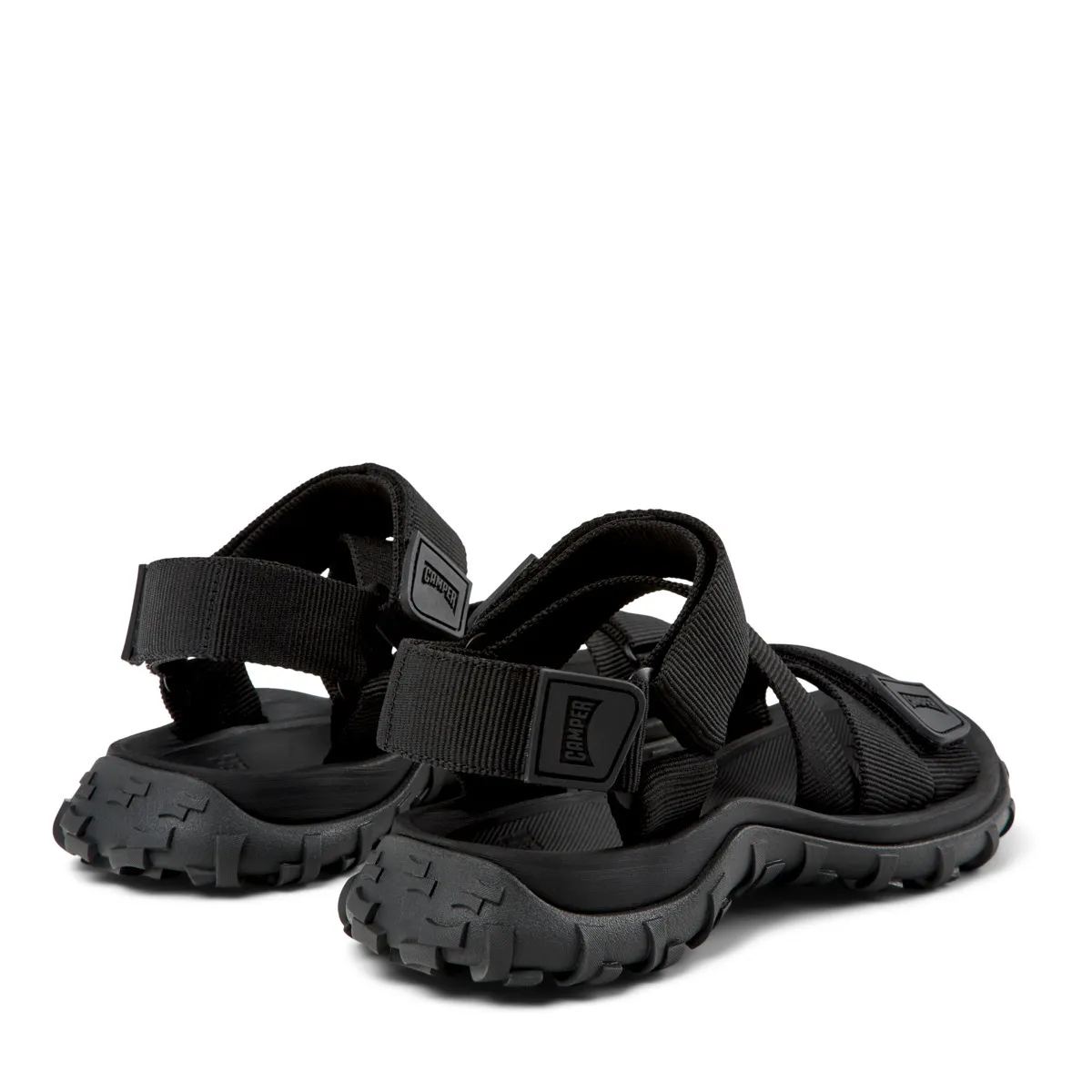 Schwarze Trekking Sandale mit Riemen