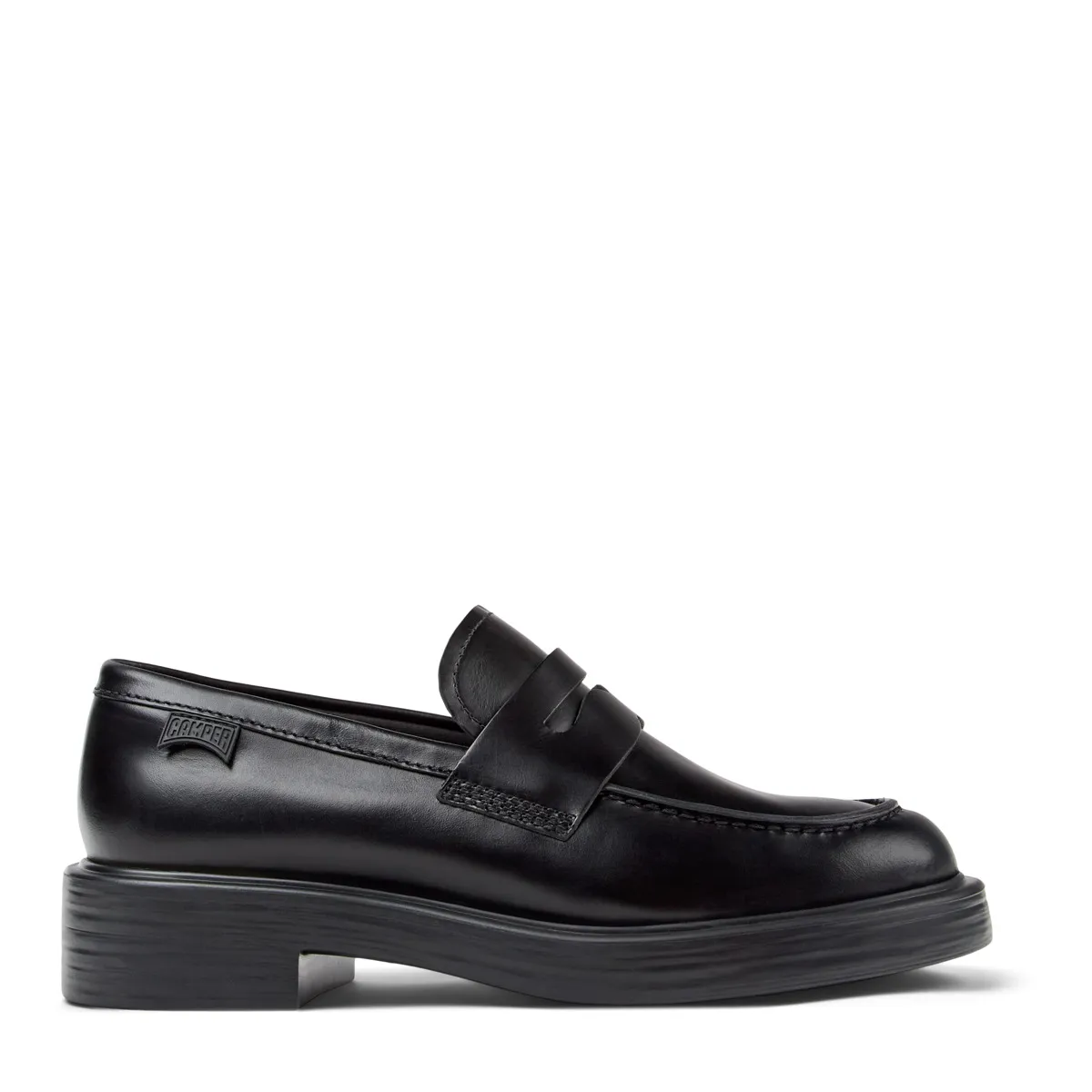 Klassischer schwarzer Penny Loafer aus Leder