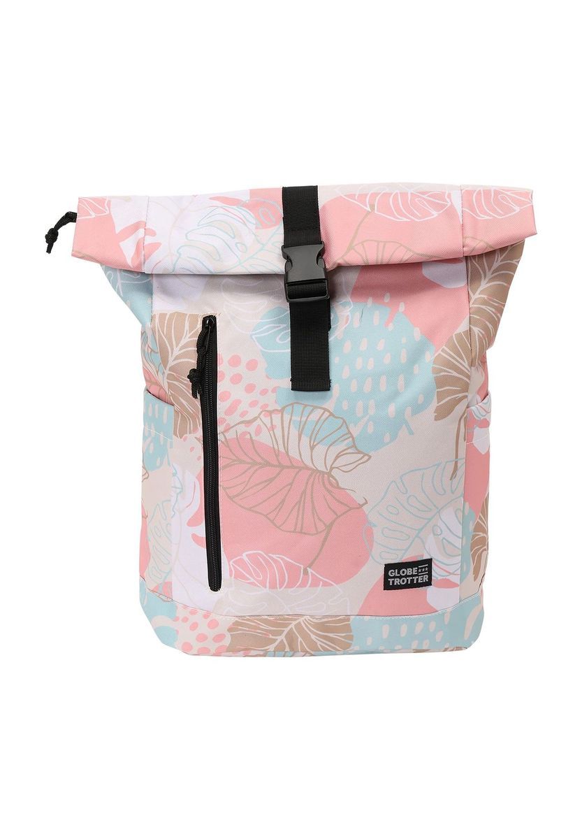 Rucksack mit Blumenmuster und Rollverschluss