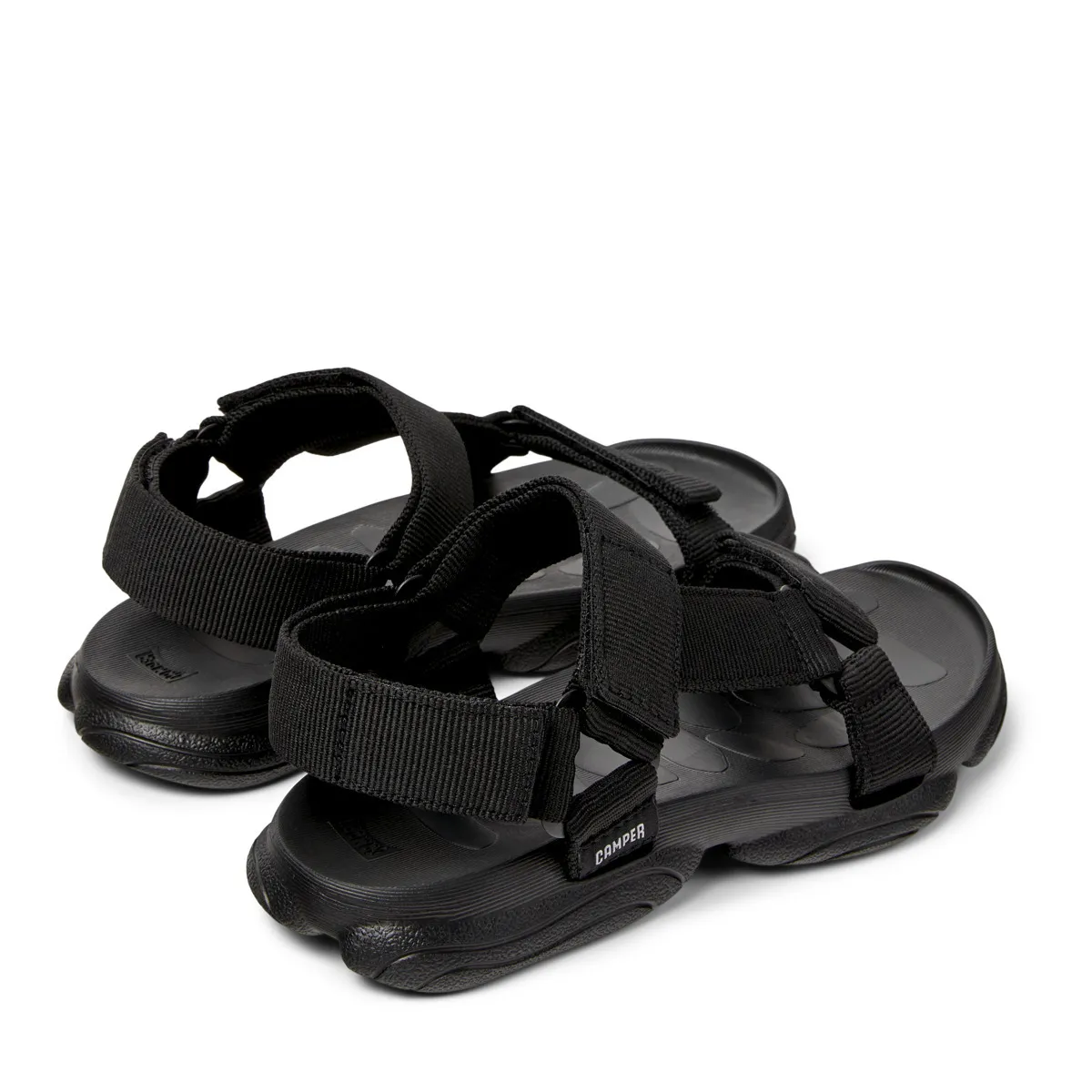 Sportliche schwarze Sandalen mit verstellbaren Riemen