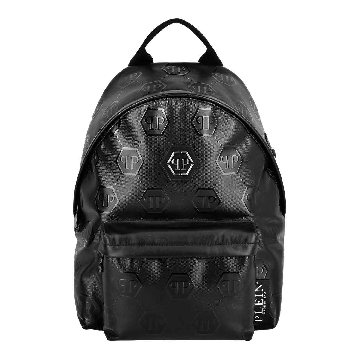 Geprägter Monogramm-Lederrucksack