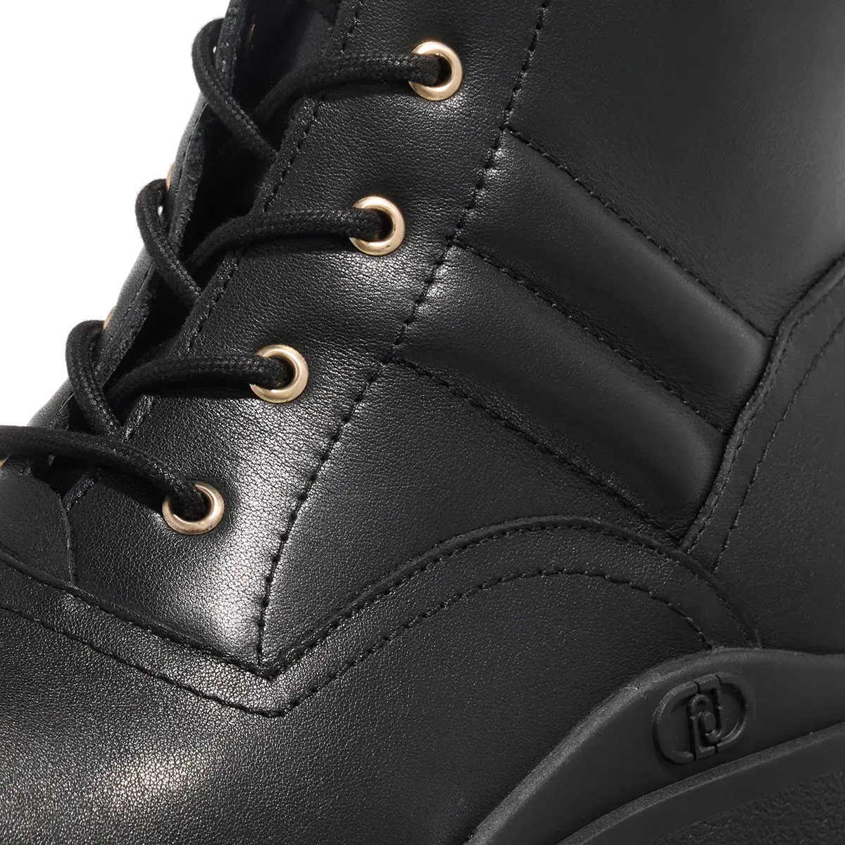 Schwarze Schnürstiefeletten aus Leder