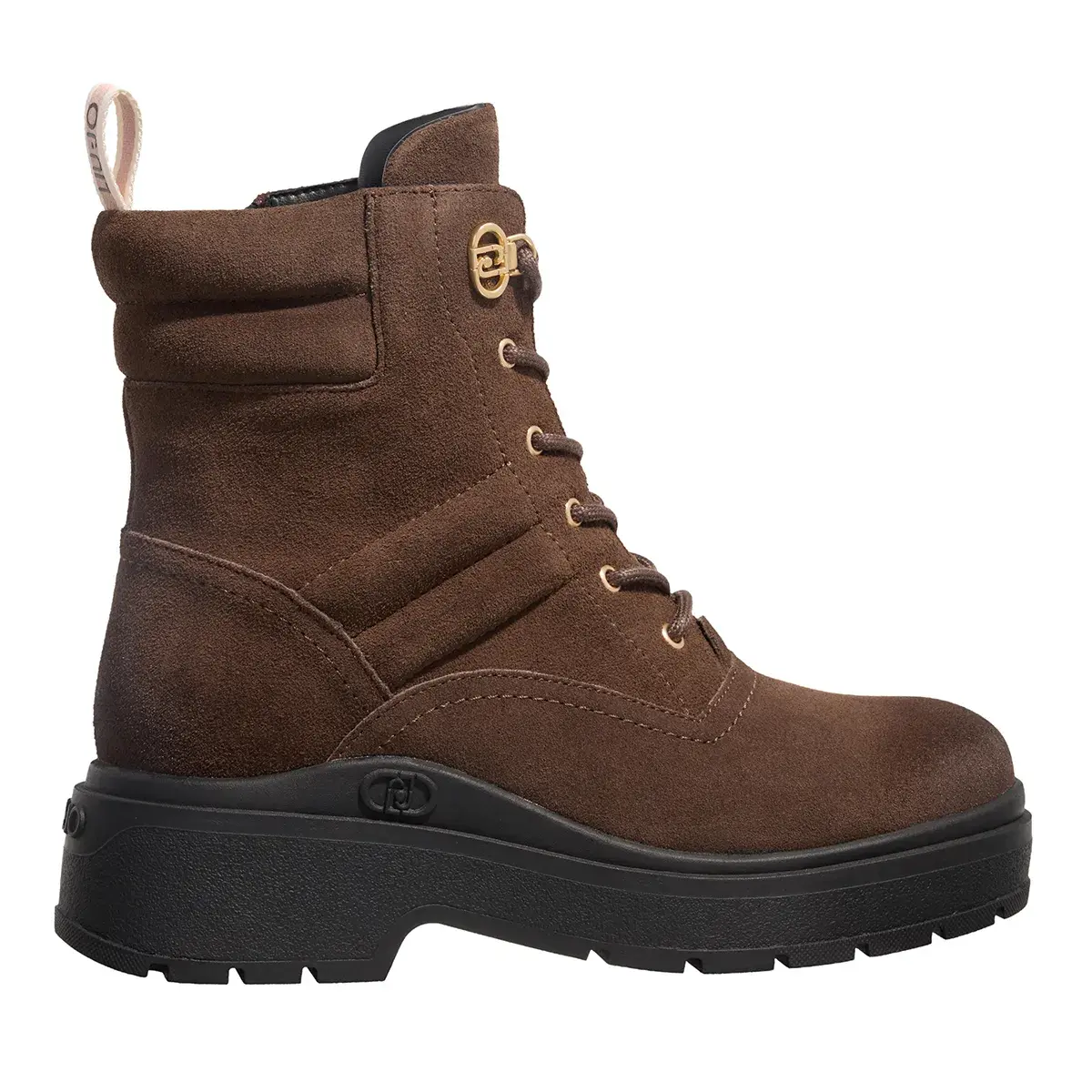 Schnürstiefeletten aus Wildleder