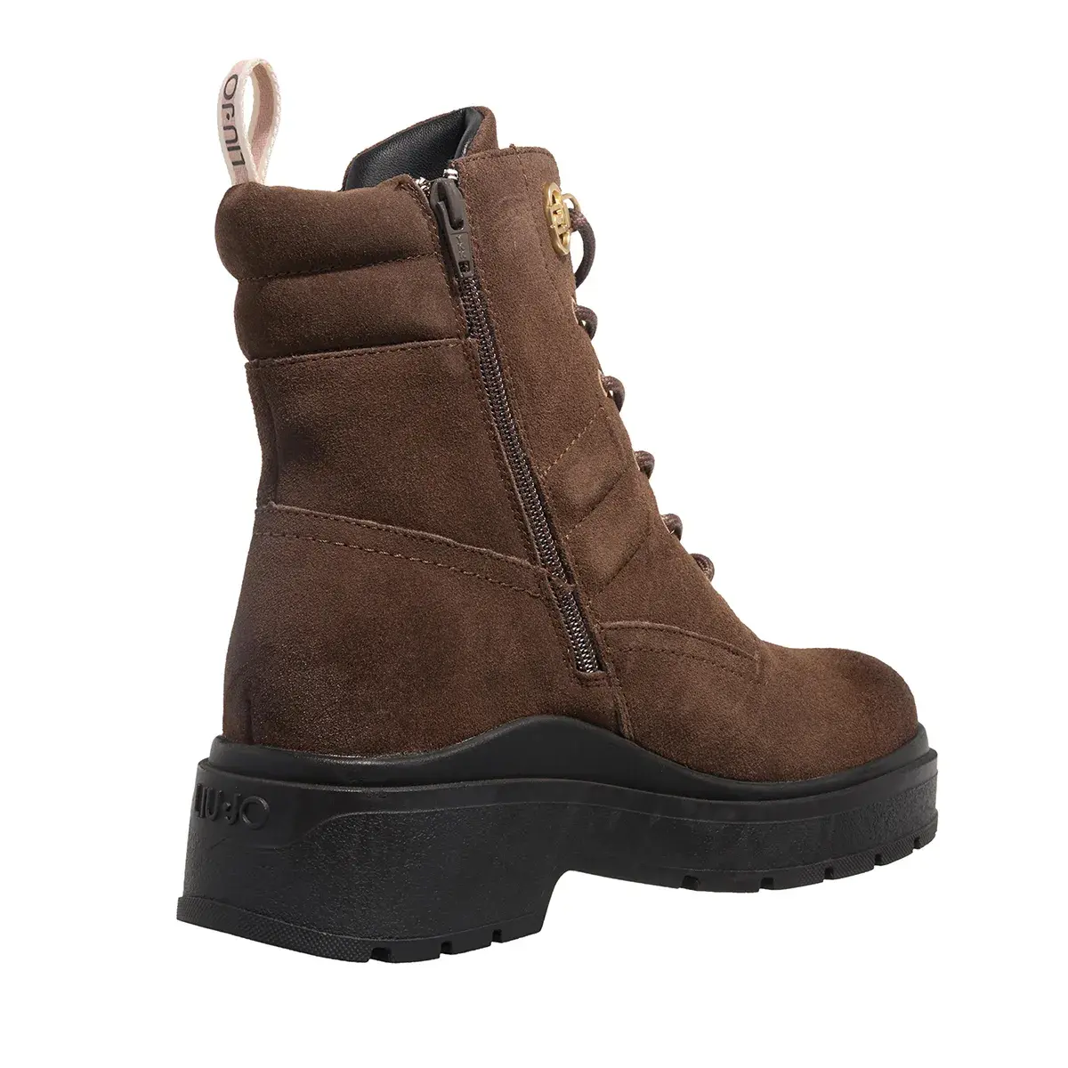 Schnürstiefeletten aus Wildleder
