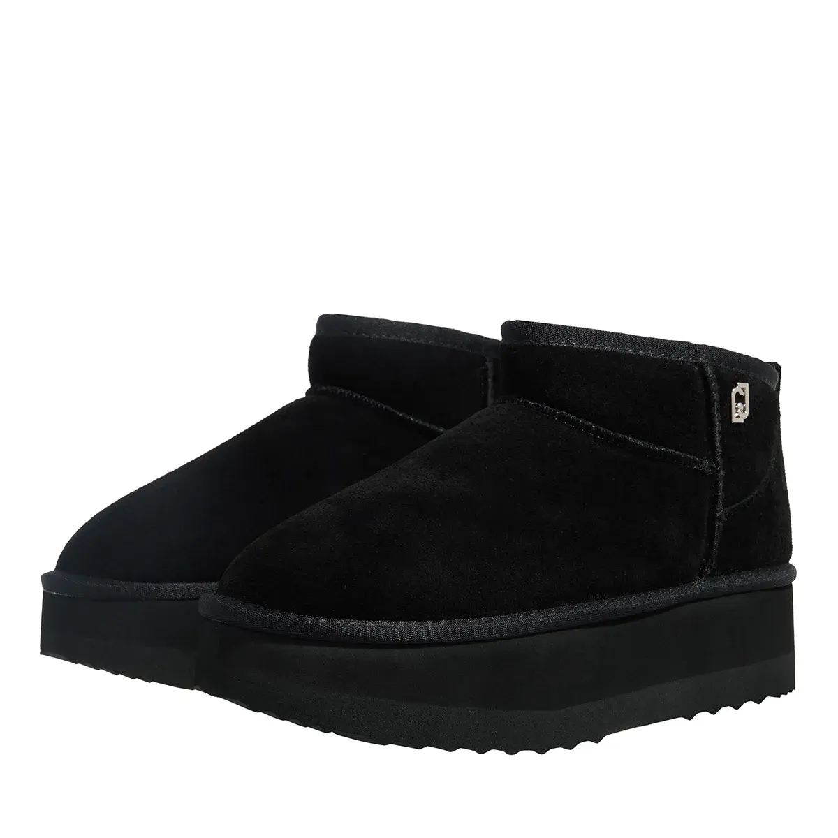 Stiefelette aus Wildleder mit Plateausohle