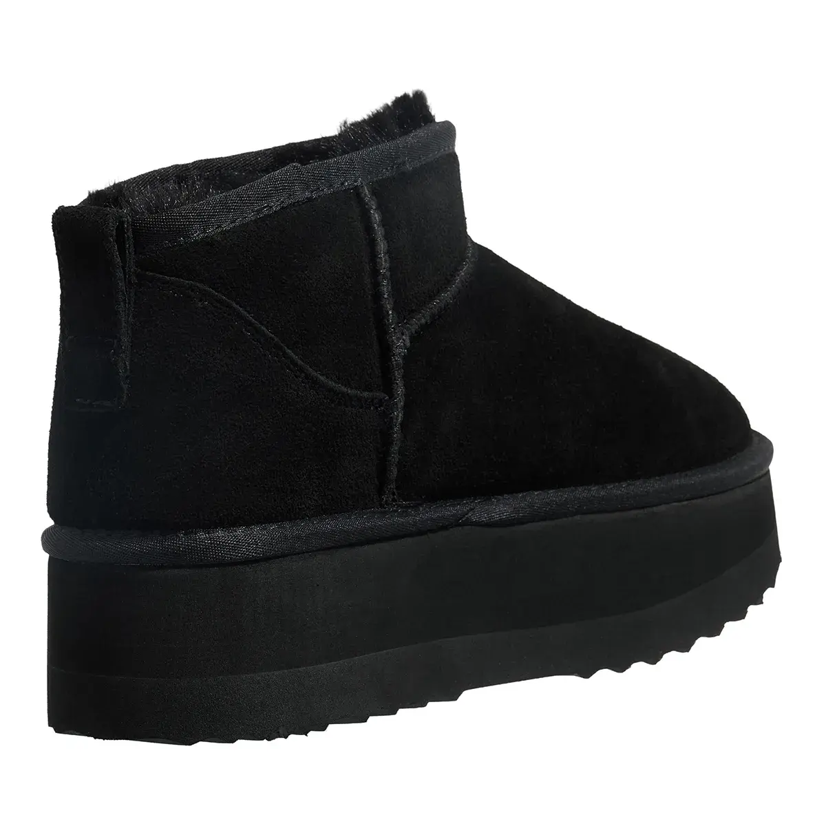 Stiefelette aus Wildleder mit Plateausohle