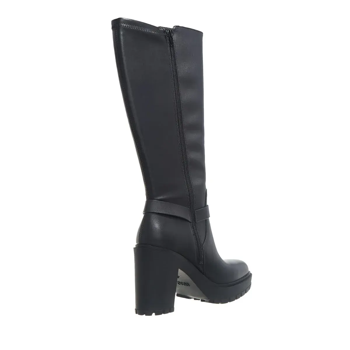 Kniehohe Stiefel mit Blockabsatz