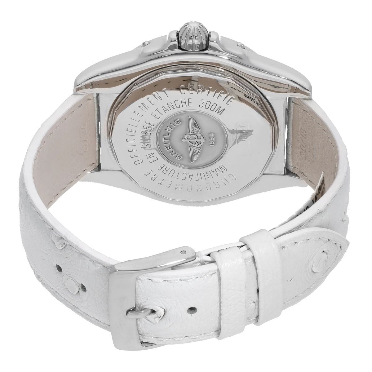 Silberne Breitling Windrider Perlmutt Uhr