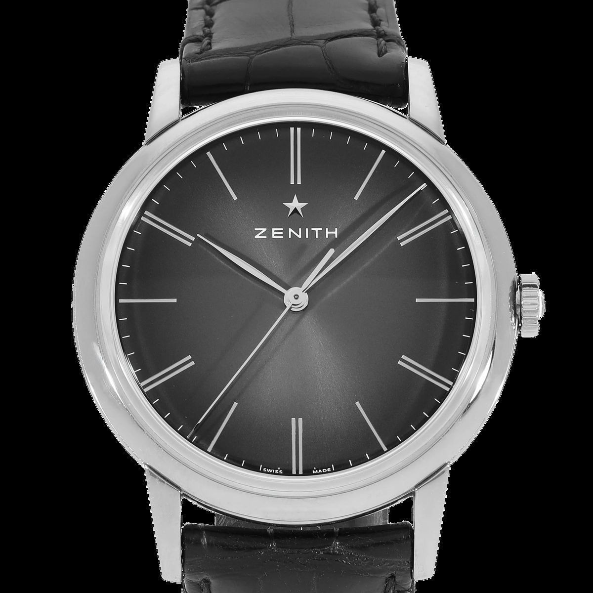 Elegante Uhr mit grauem Zifferblatt