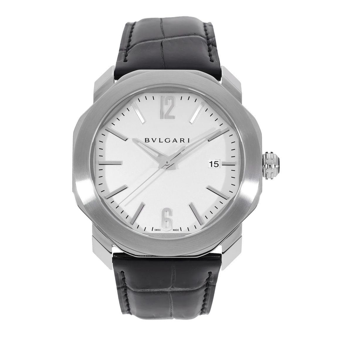 Octo Roma Silber Zifferblatt Uhr