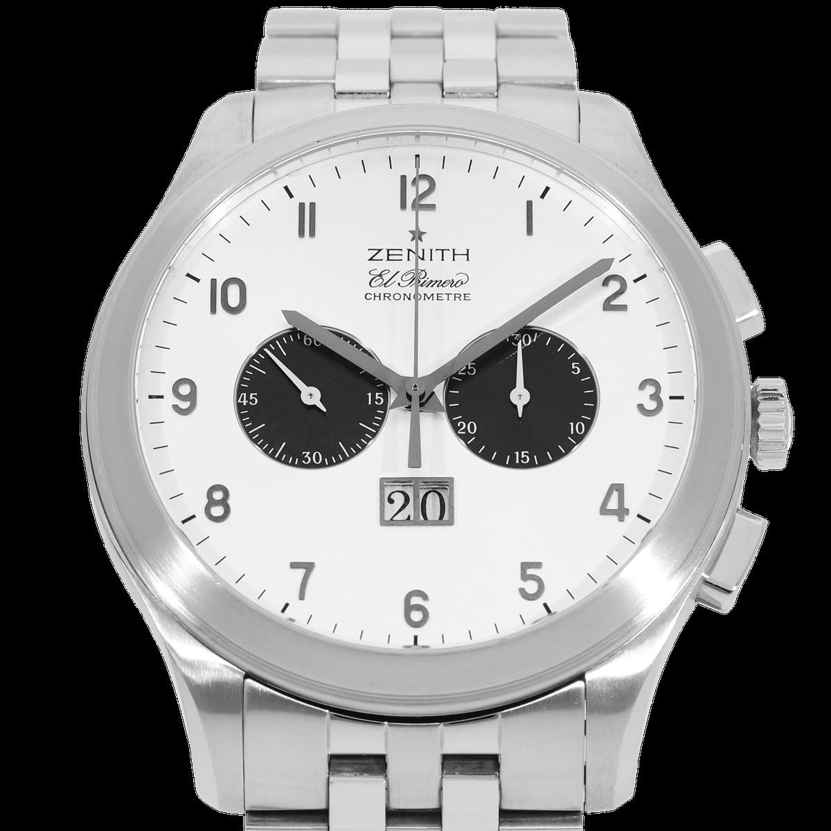 El Primero Chronograph Silber Zifferblatt Uhr
