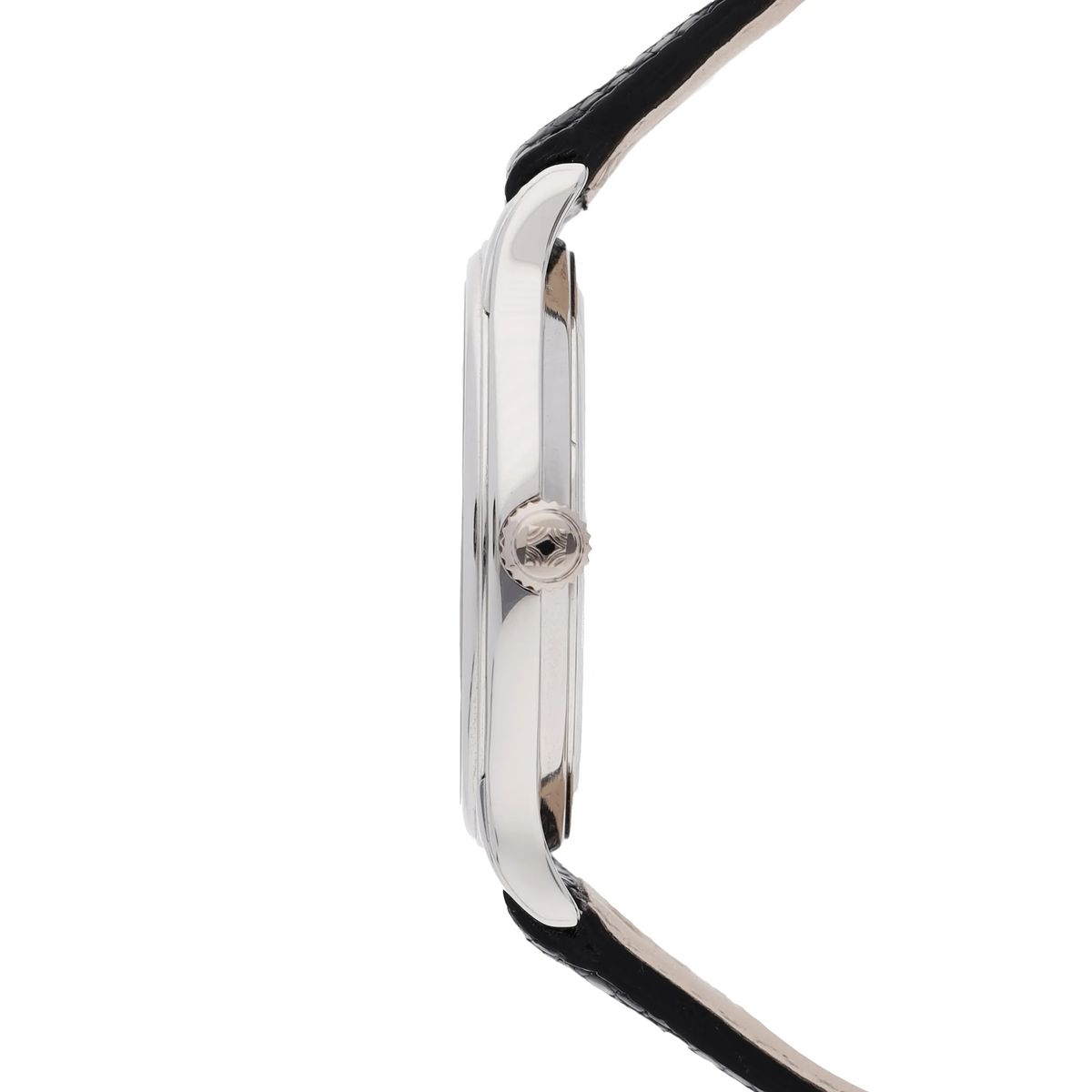 Handaufzug Armbanduhr mit silbernem Zifferblatt