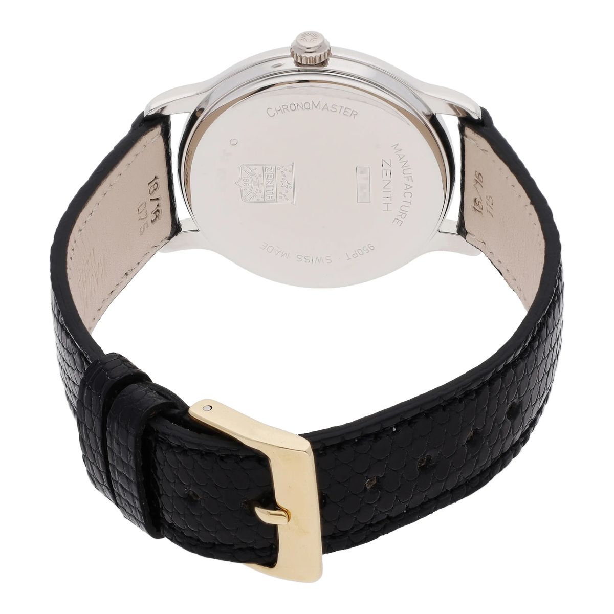 Handaufzug Armbanduhr mit silbernem Zifferblatt