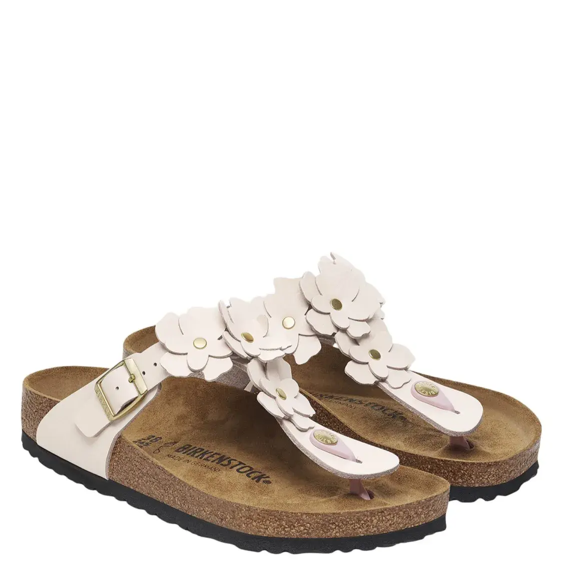 Zehentrenner Sandalen mit Blumenapplikation