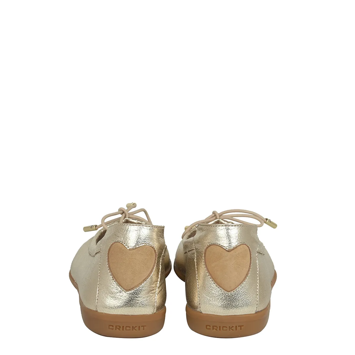 Metallic-goldene Ballerina aus Leder
