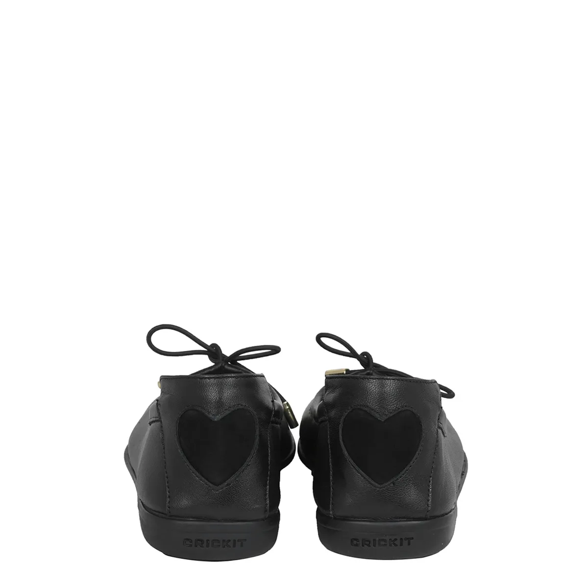 Klassische Ballerinas aus Leder mit Schleife