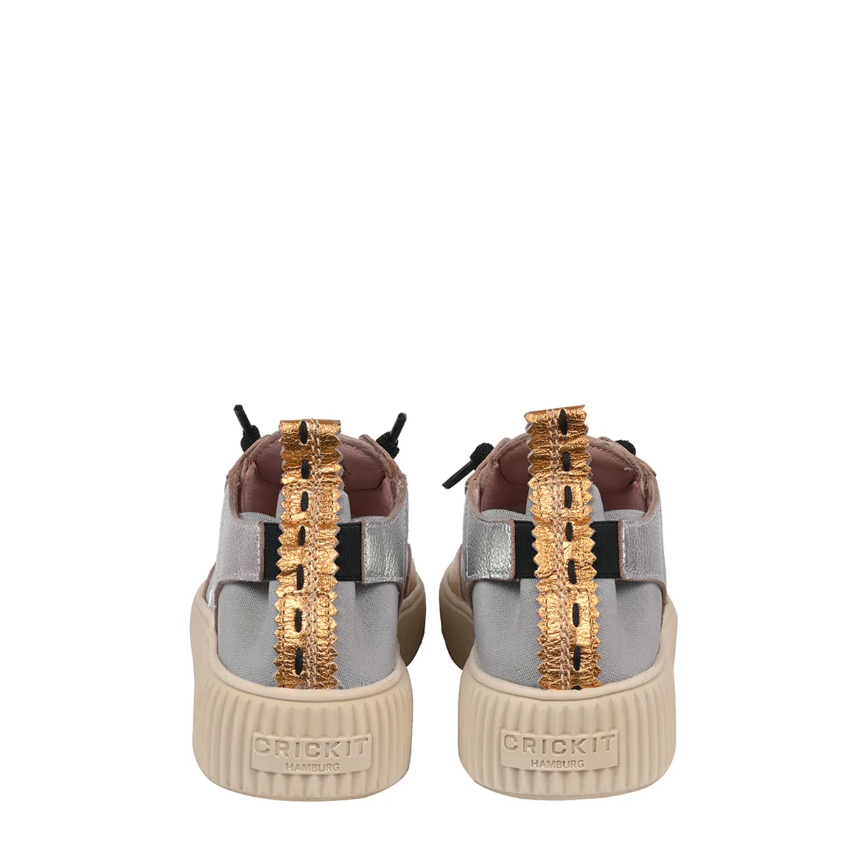 Metallic Silberner Low-Top Fashion Sneaker
