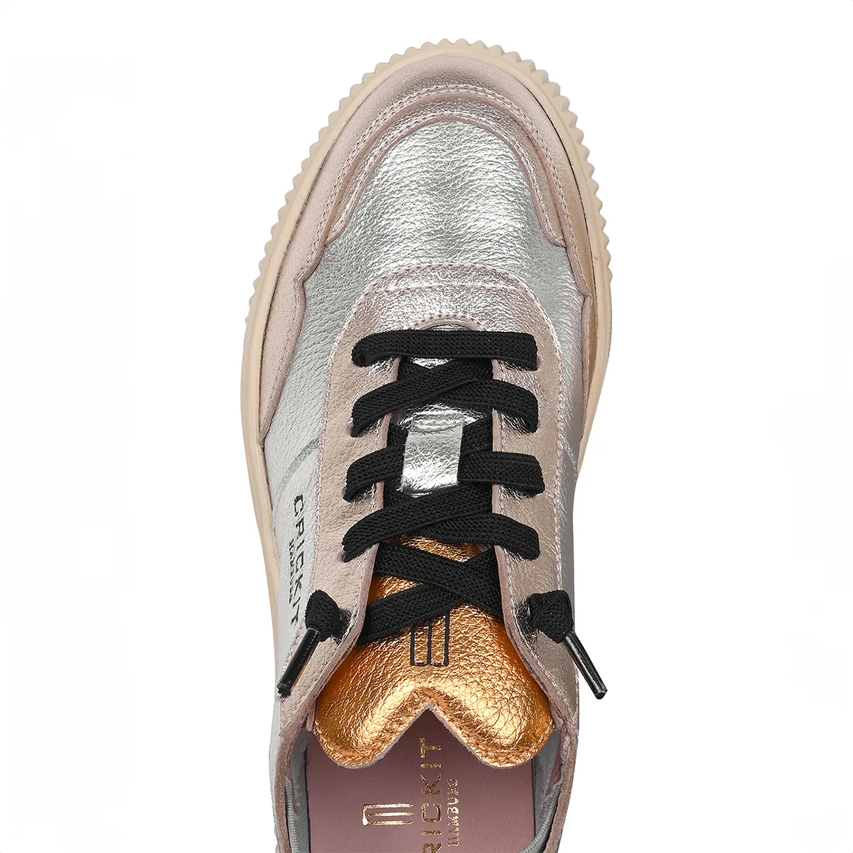 Metallic Silberner Low-Top Fashion Sneaker