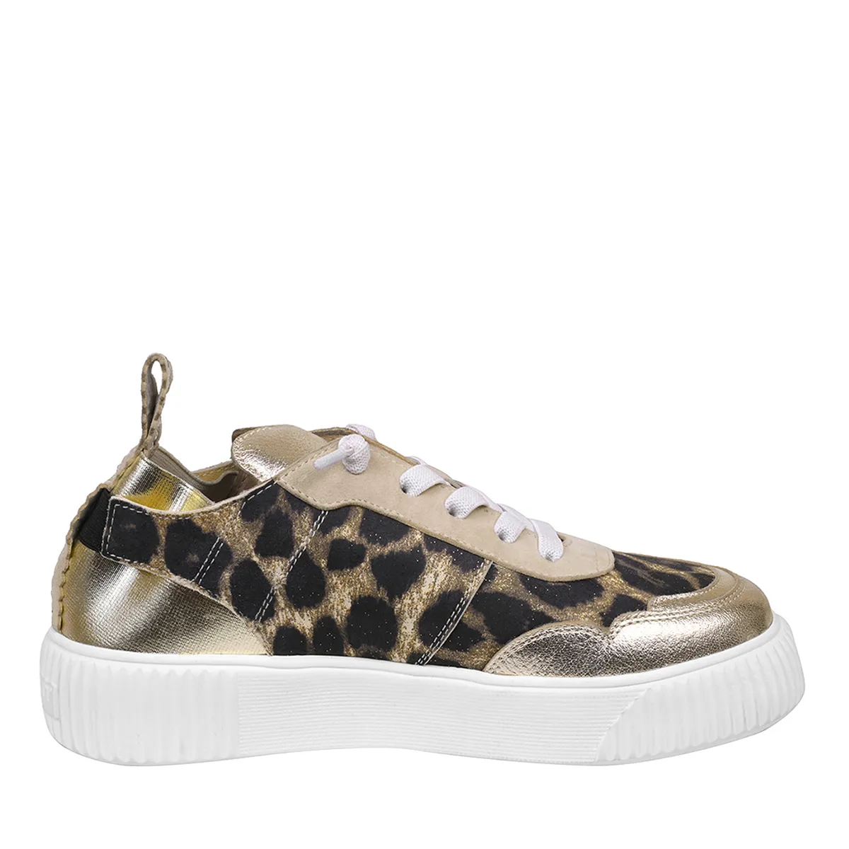 Low-Top Sneaker mit Leopardenmuster
