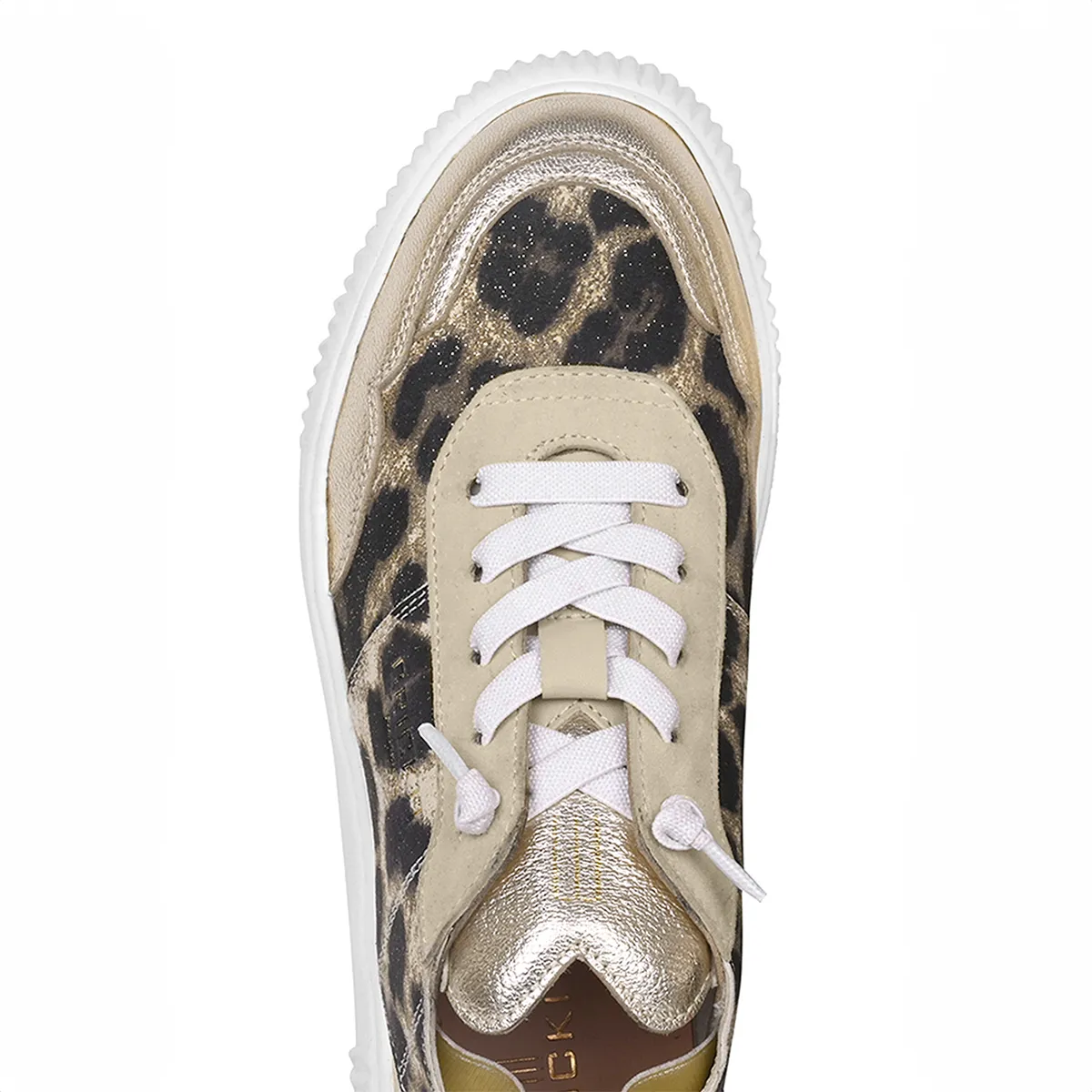 Low-Top Sneaker mit Leopardenmuster